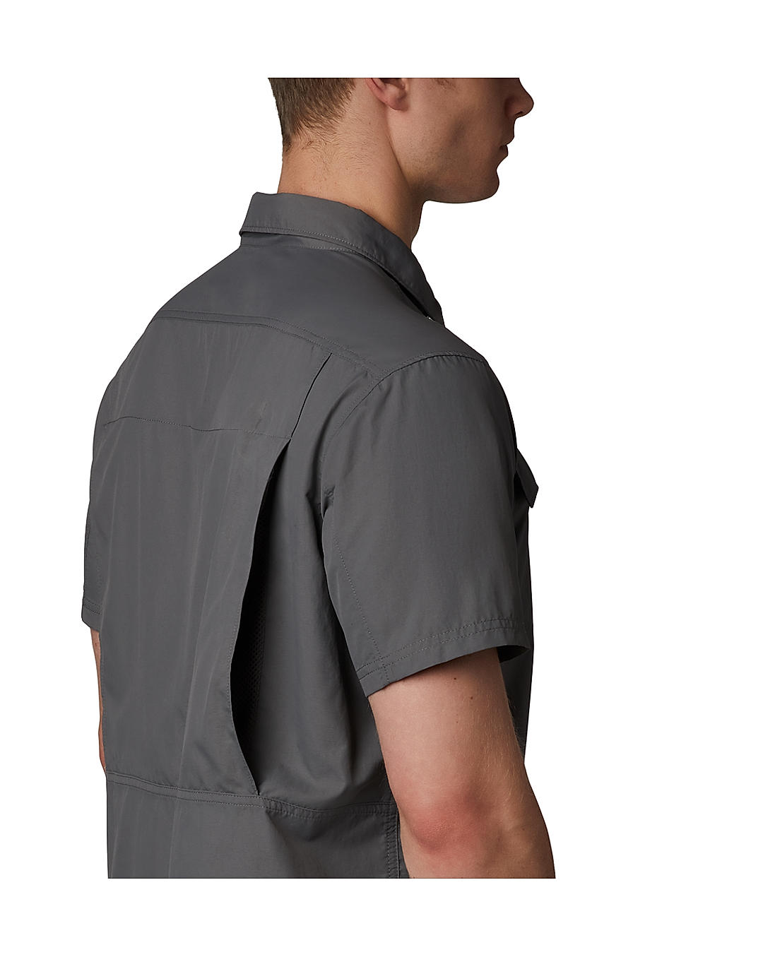 Columbia Mens Grey Omni-Wick Silver Ridge 2.0  Short Sleeve Shirt