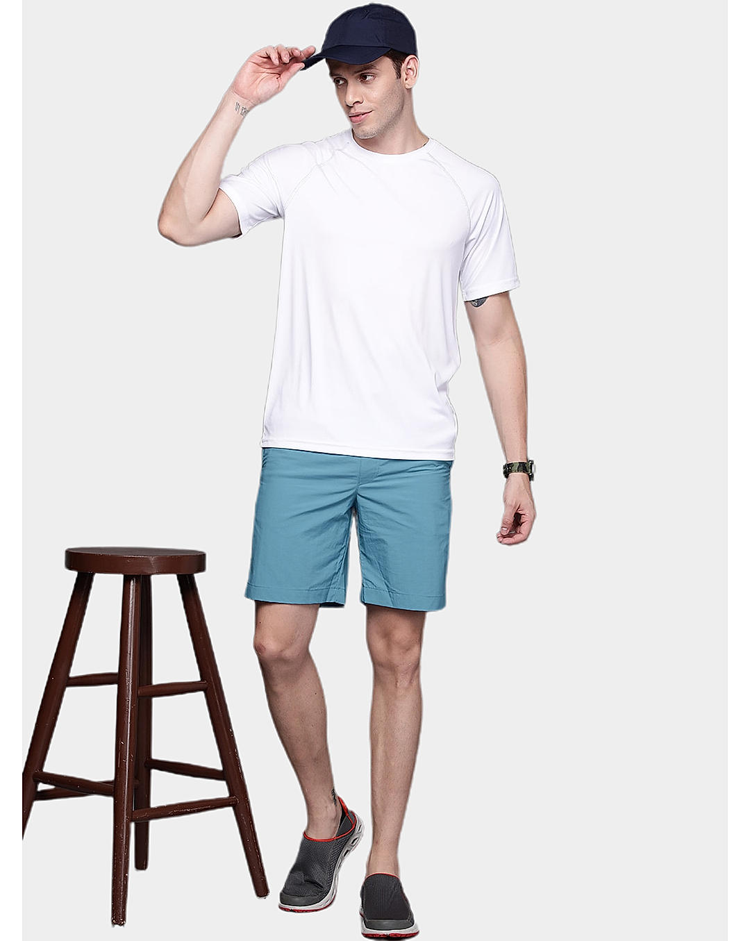 Columbia Mens Blue Omni-Shield M Summerdry Short