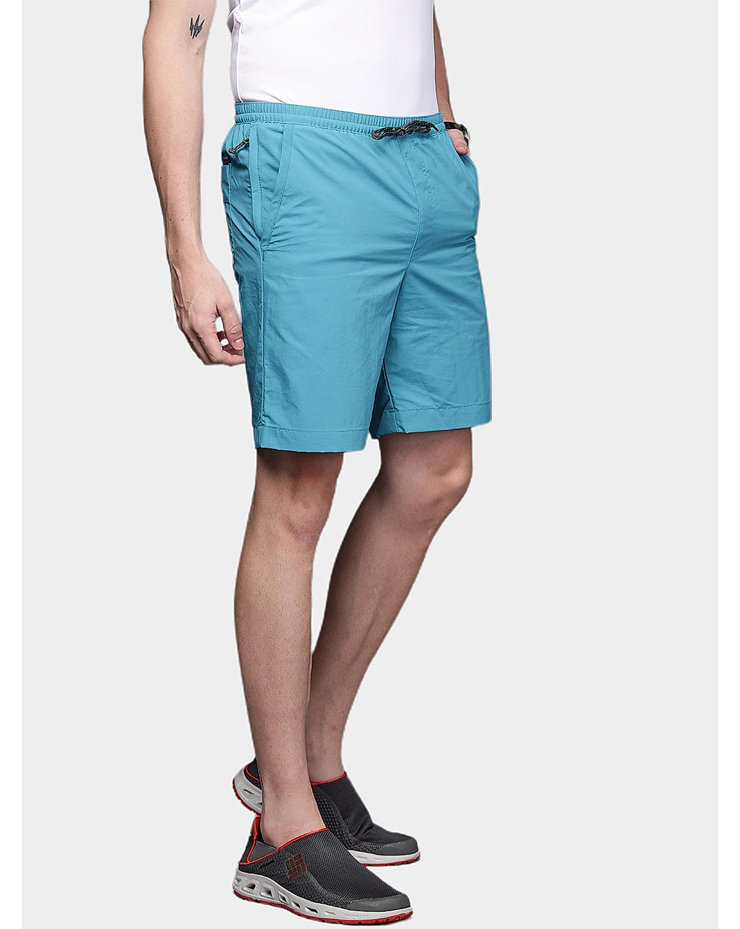 Columbia Mens Blue Omni-Shield M Summerdry Short