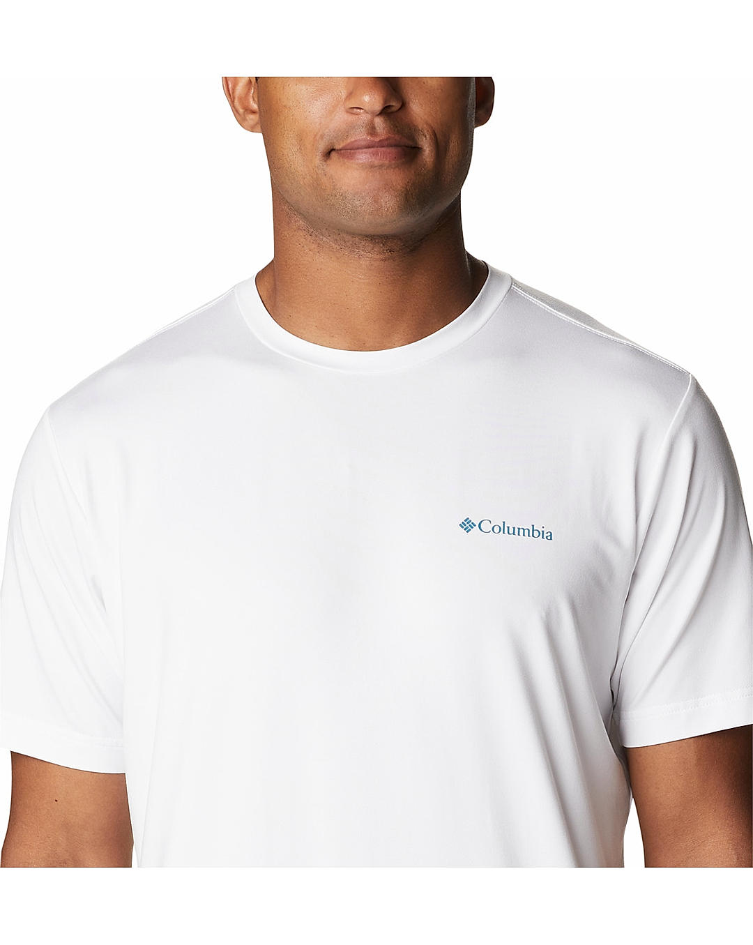 Columbia Mens White Omni-Wick Tech Trail Graphic Tshirt