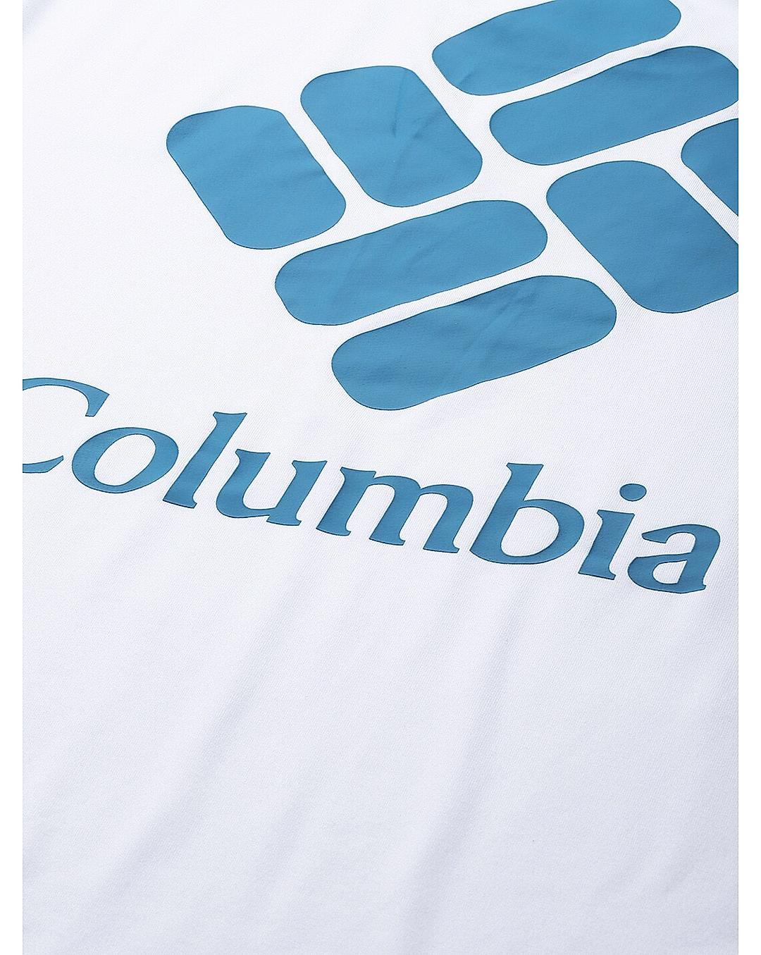 Columbia Mens White Omni-Wick Tech Trail Graphic Tshirt