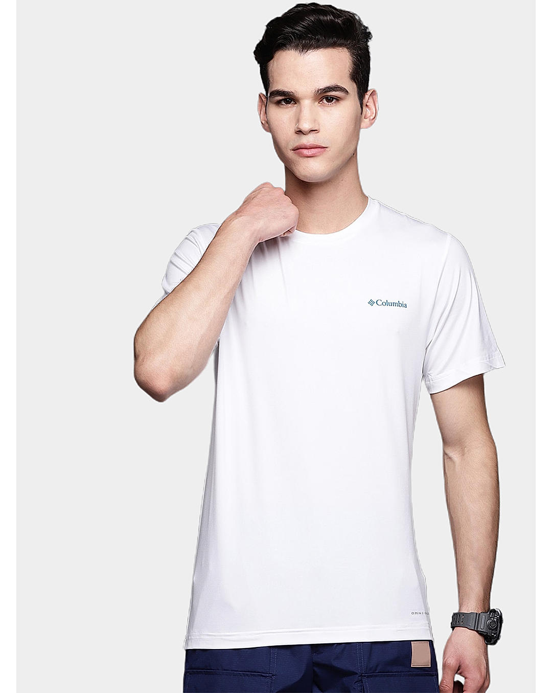 Columbia Mens White Omni-Wick Tech Trail Graphic Tshirt