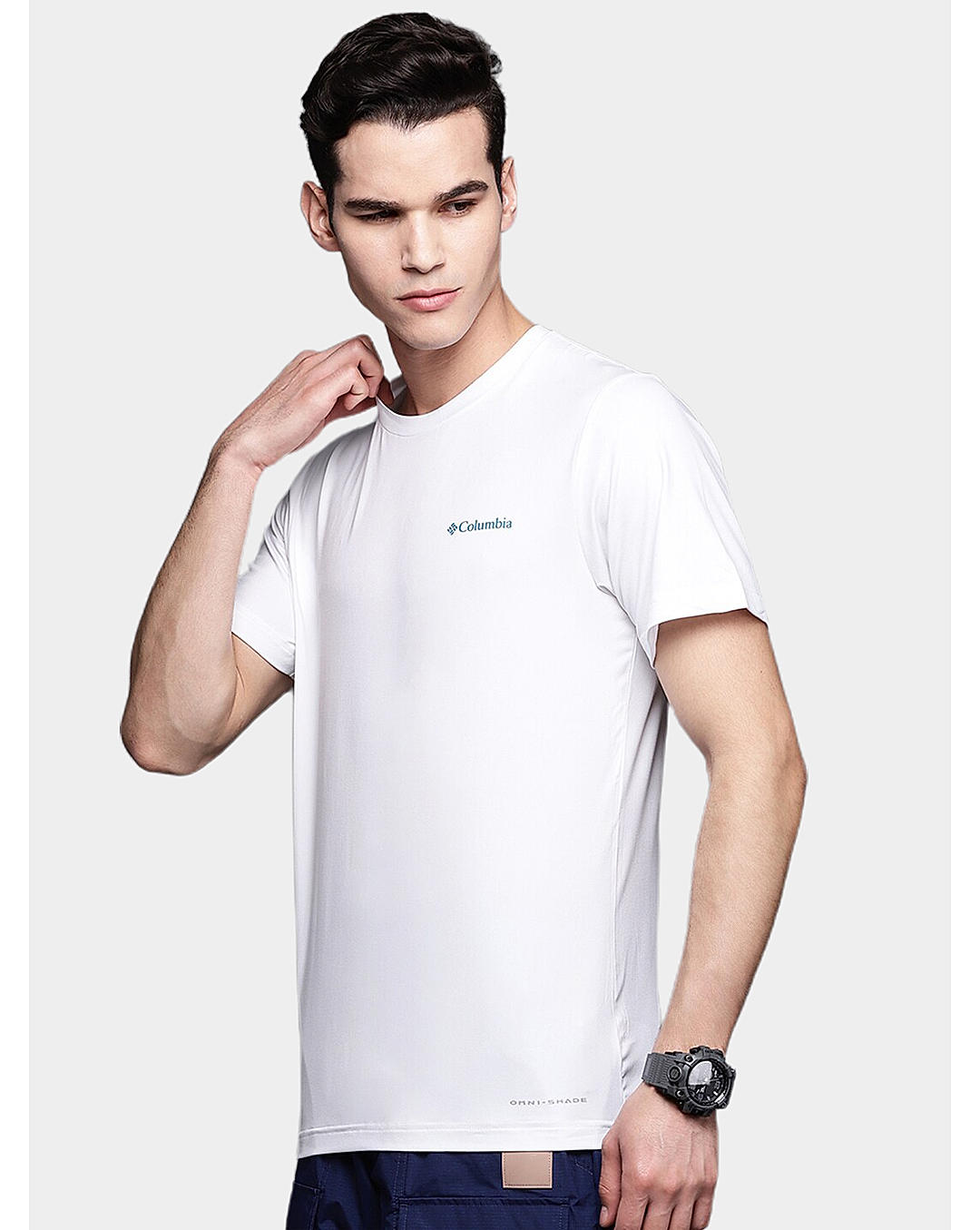 Columbia Mens White Omni-Wick Tech Trail Graphic Tshirt