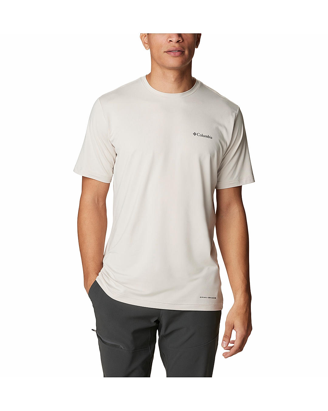 Columbia Mens Beige Omni-Wick Tech Trail Graphic Tshirt