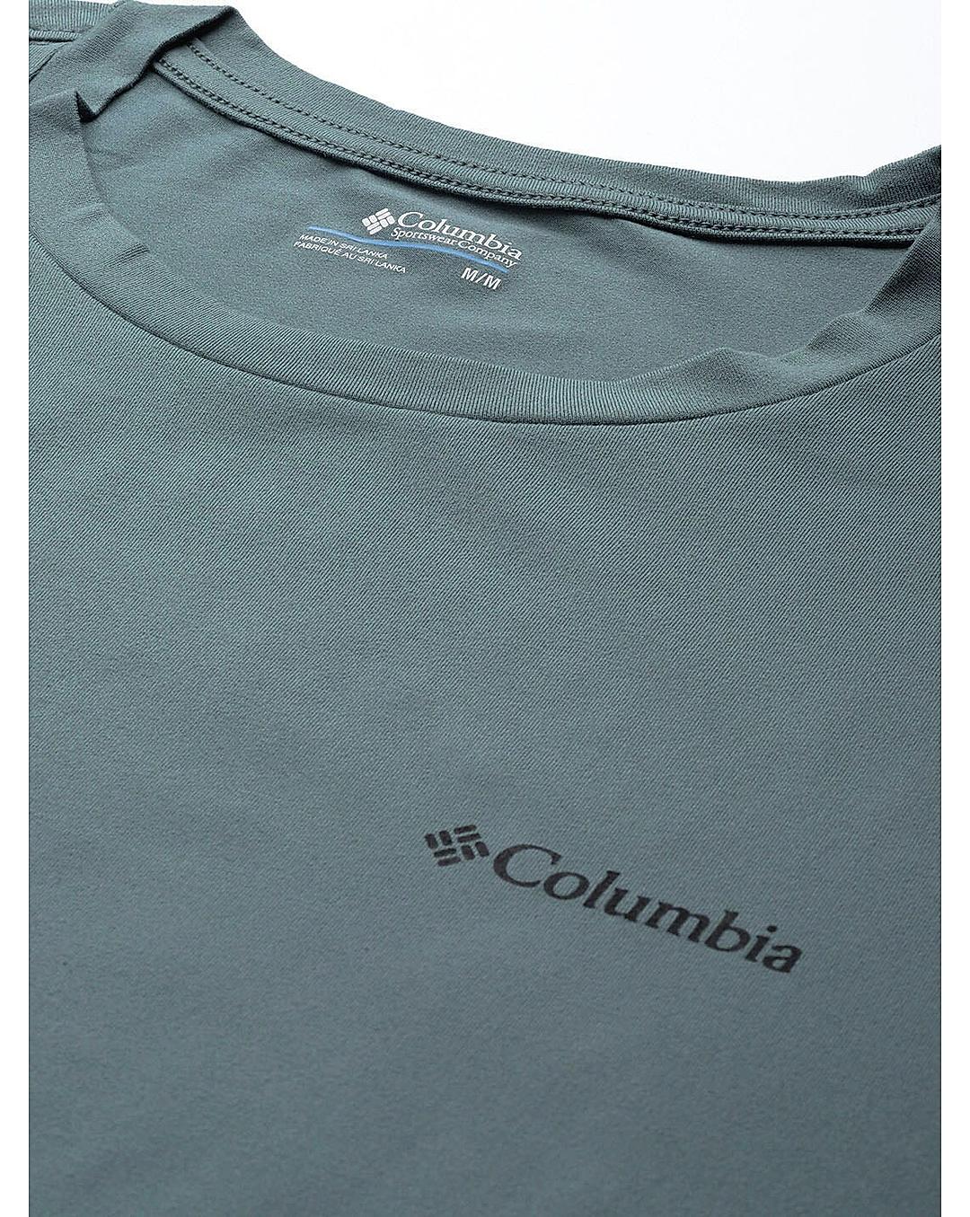 Columbia Mens Green Omni-Wick Tech Trail Graphic Tshirt