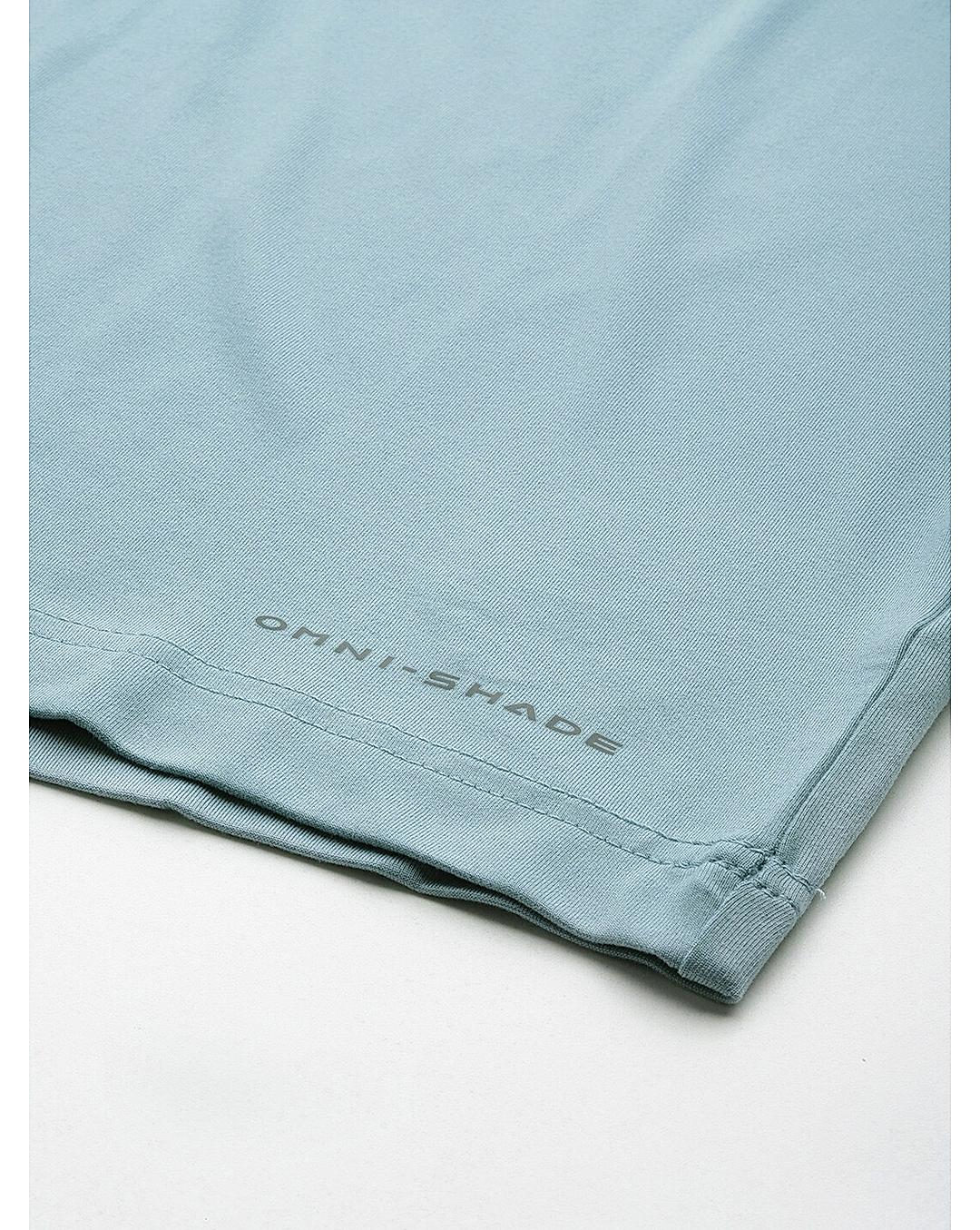 Columbia Mens Blue Omni-Wick Tech Trail Graphic Tshirt