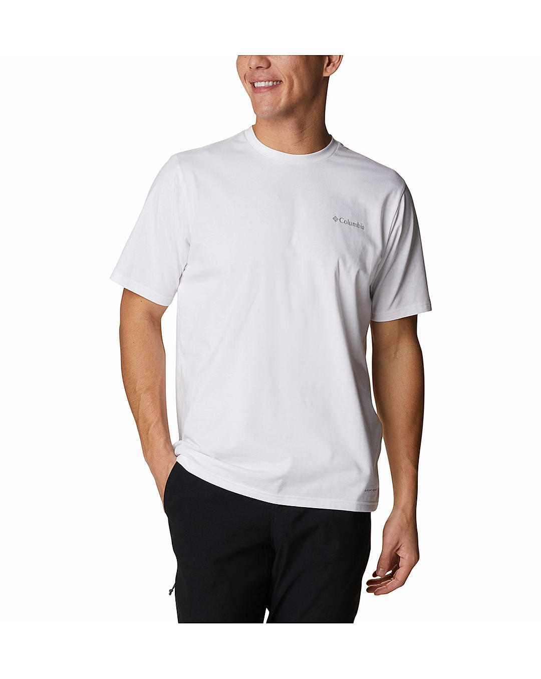 Columbia Mens White Omni-Wick Mens Sun Trek Short Sleeve Tshirt