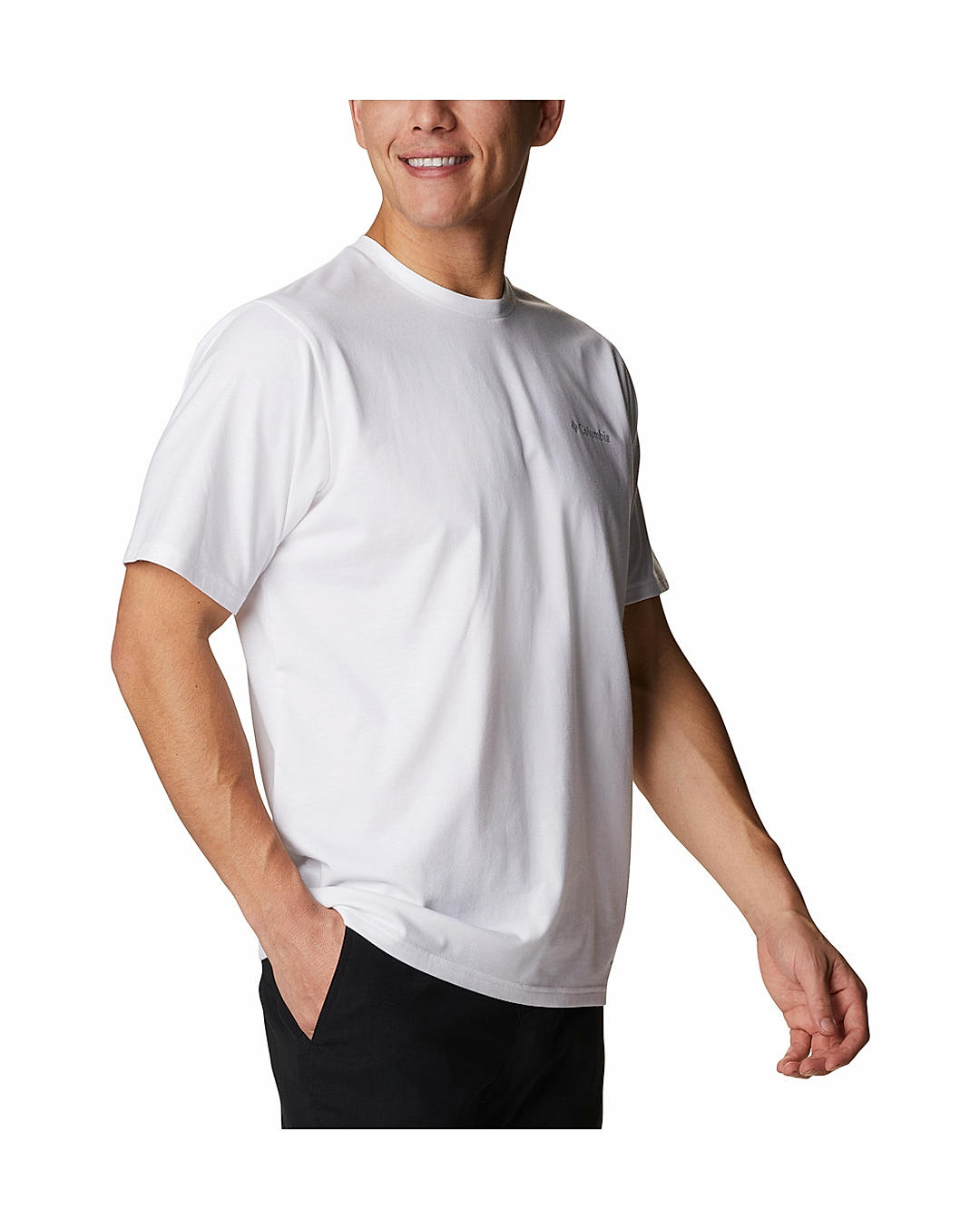 Columbia Mens White Omni-Wick Mens Sun Trek Short Sleeve Tshirt