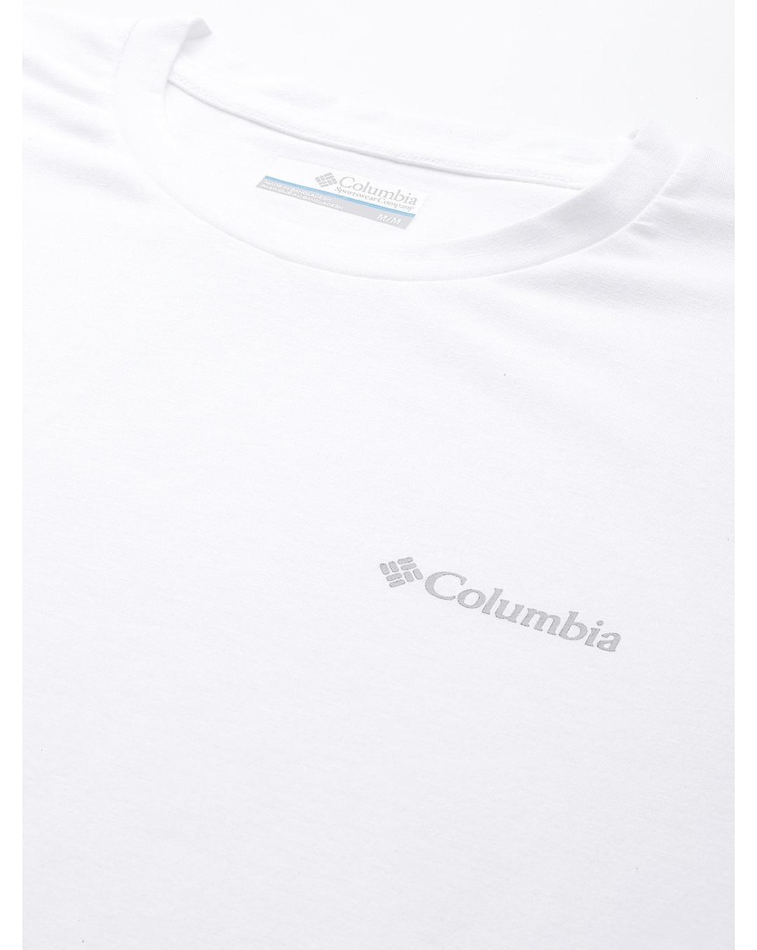 Columbia Mens White Omni-Wick Mens Sun Trek Short Sleeve Tshirt