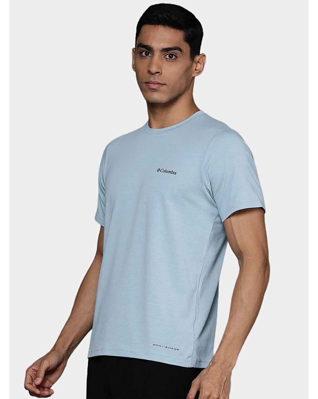 Columbia Mens Blue Omni-Wick Mens Sun Trek Short Sleeve Tshirt