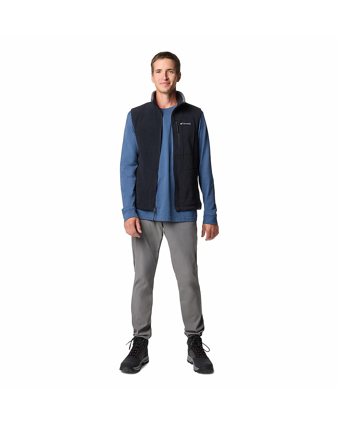 Columbia Mens Black Fast Trek Fleece Vest