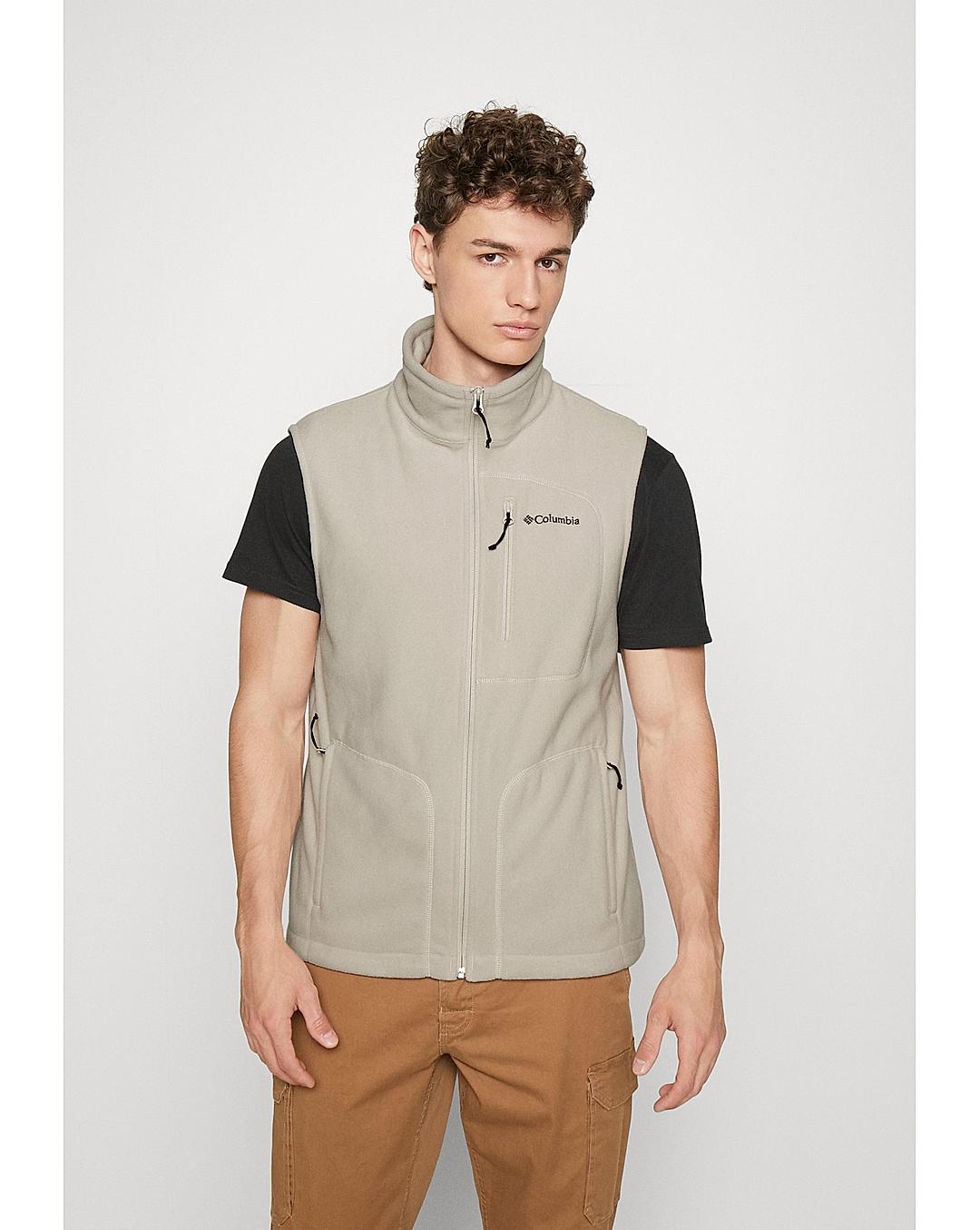 Columbia Mens Beige Fast Trek Fleece Vest