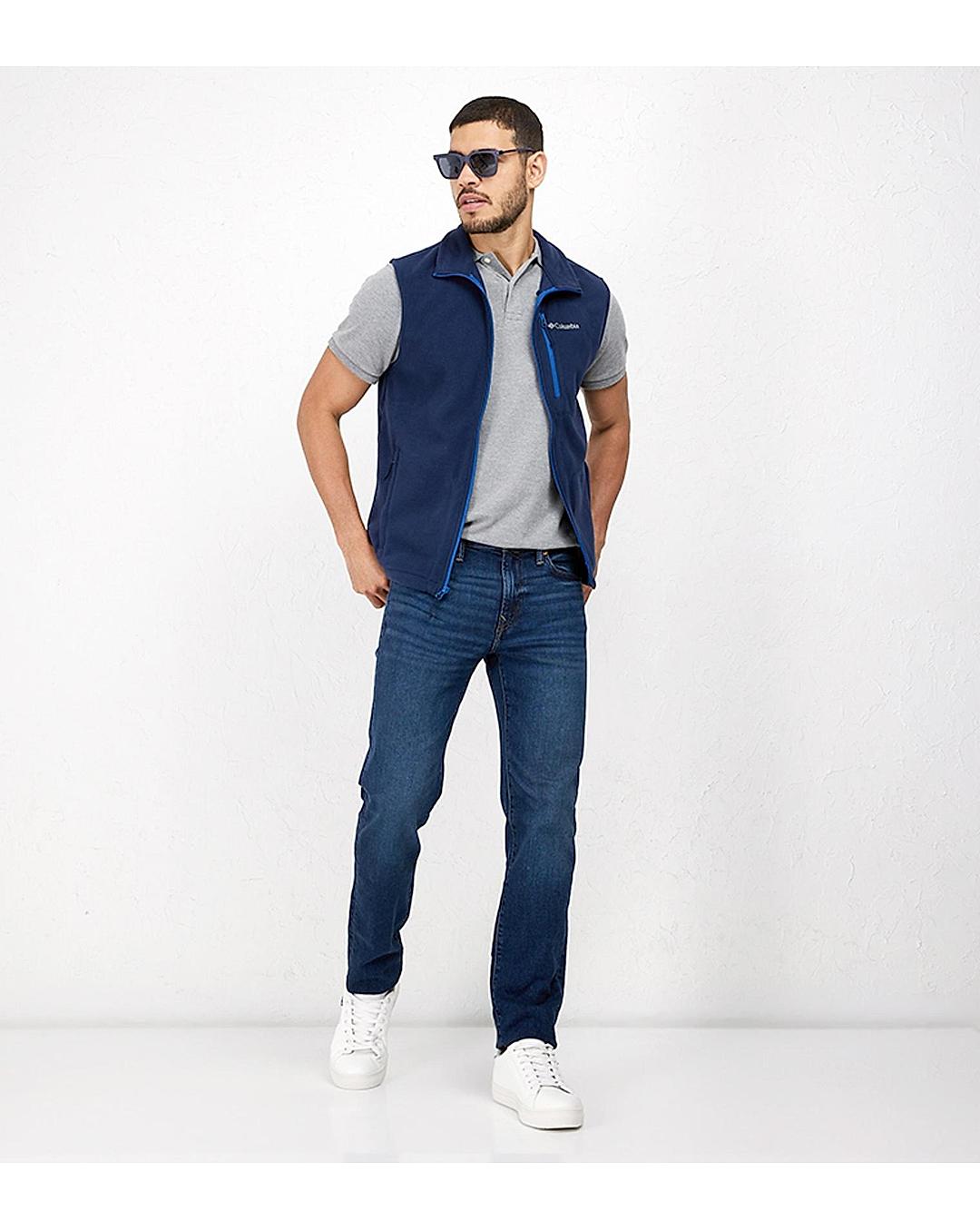 Columbia Mens Navy Fast Trek Fleece Vest
