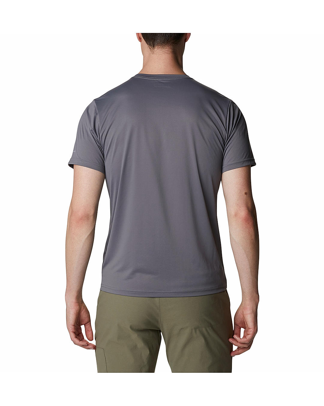 Columbia Mens Grey Omni-Wick Columbia Hike Crew Tshirt
