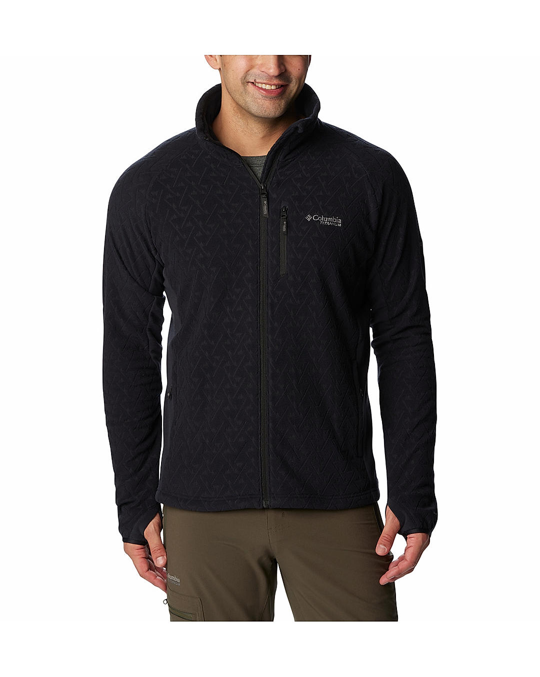 Columbia Mens Black Omni-Wick Titan Pass 3.0 Full Zip Fleece Jacket