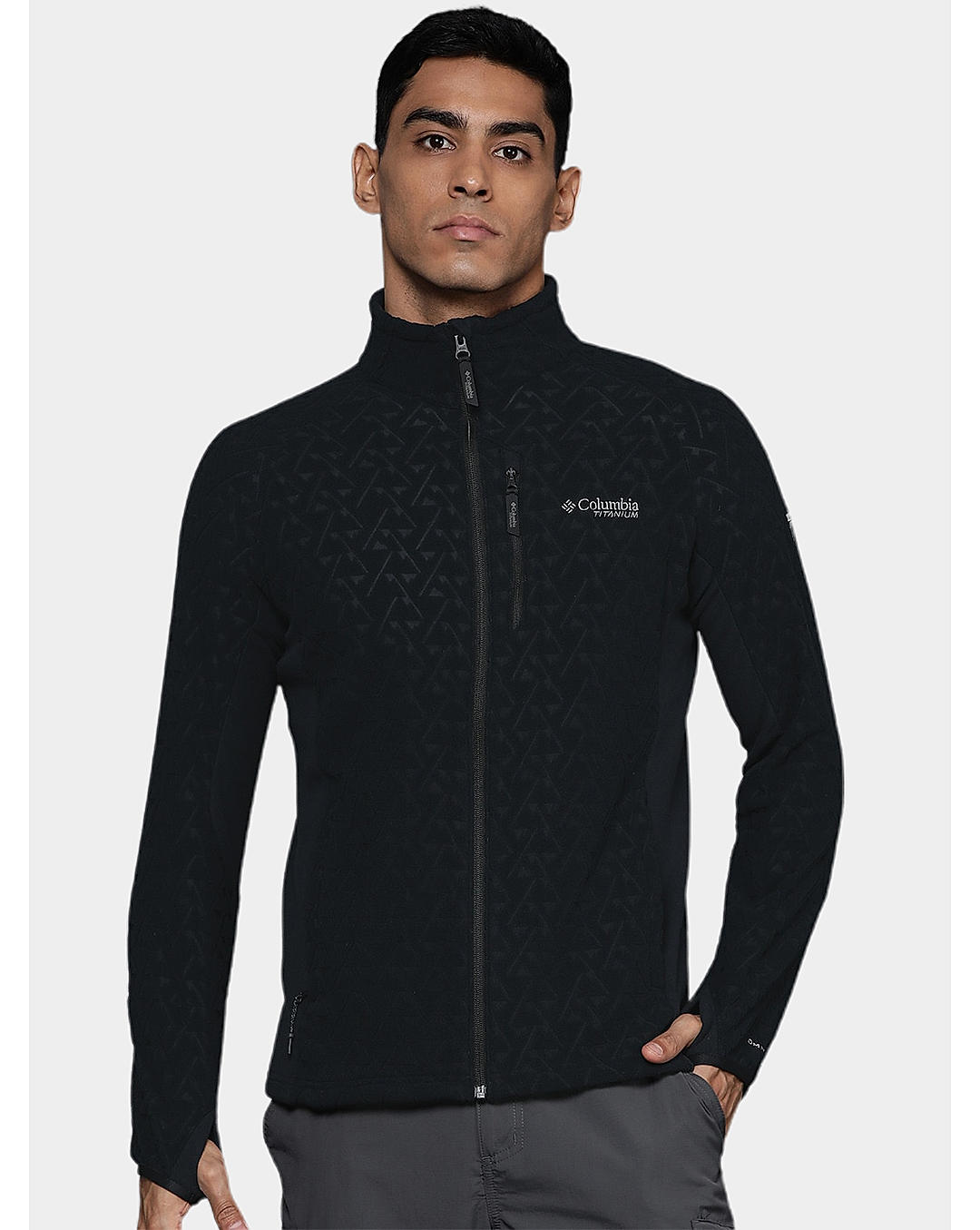 Columbia Mens Black Omni-Wick Titan Pass 3.0 Full Zip Fleece Jacket