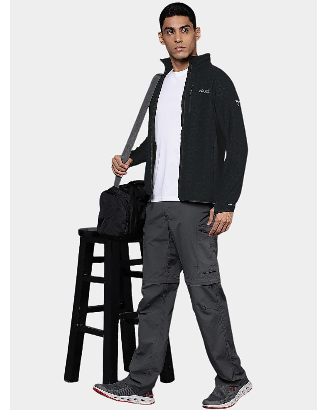 Columbia Mens Black Omni-Wick Titan Pass 3.0 Full Zip Fleece Jacket