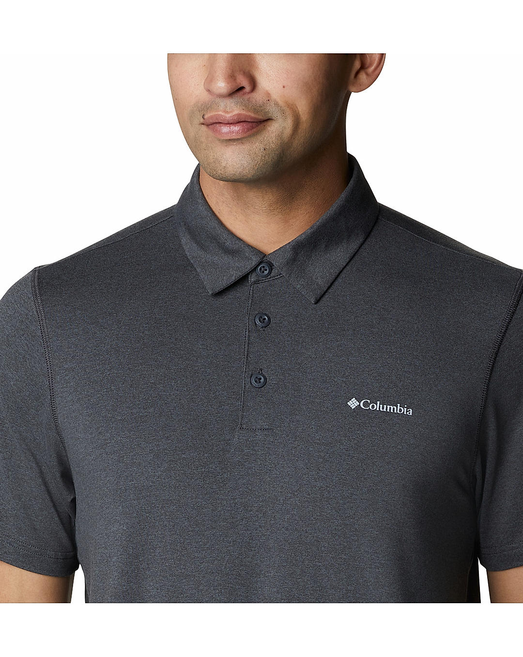 Columbia Mens Black Omni-Wick Tech Trail Polo Tshirt