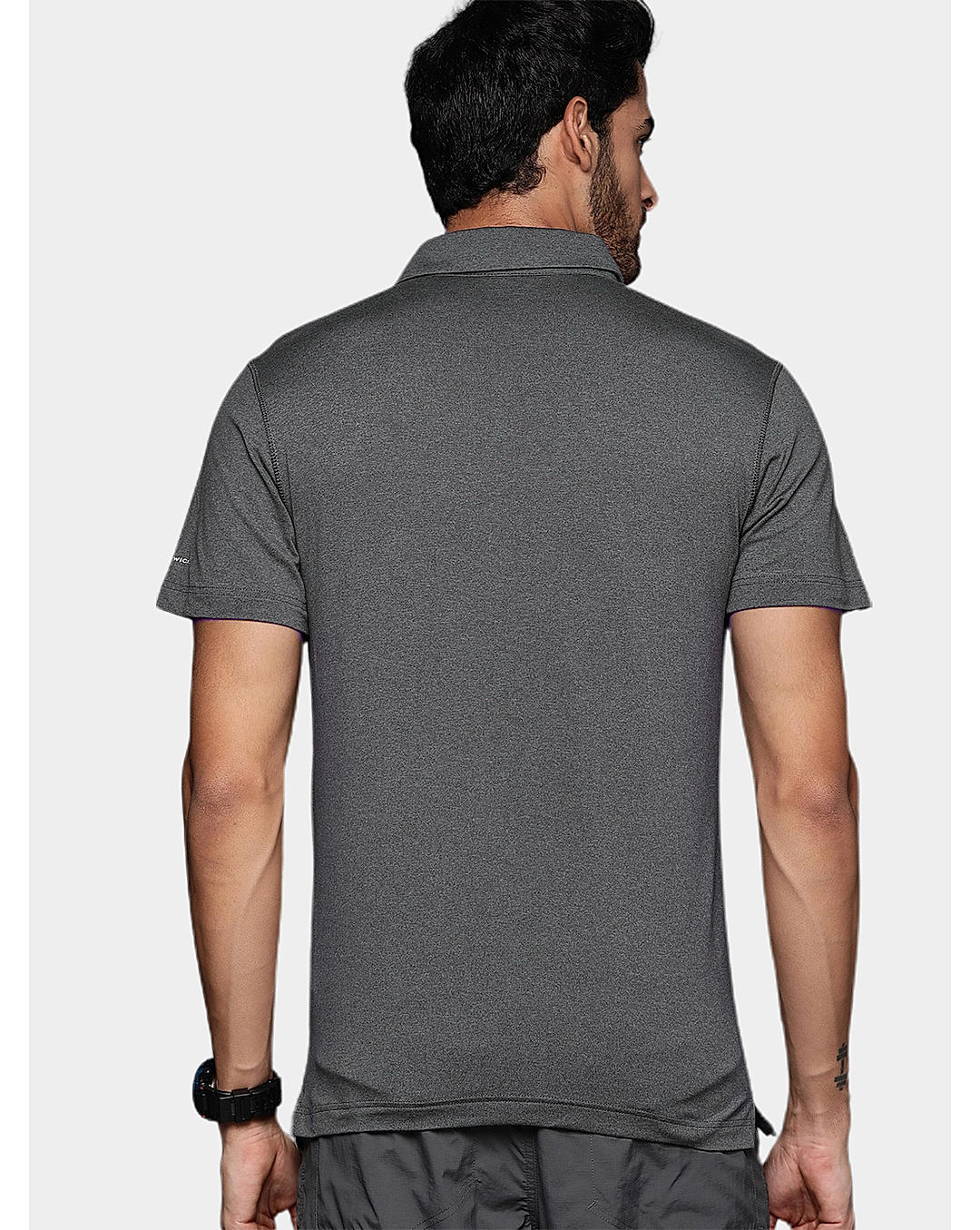 Columbia Mens Black Omni-Wick Tech Trail Polo Tshirt