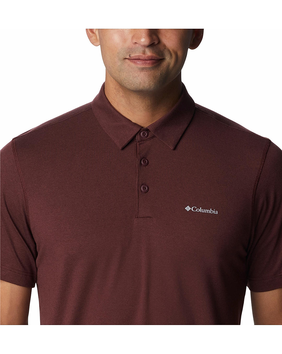 Columbia Mens Brown Omni-Wick Tech Trail Polo Tshirt