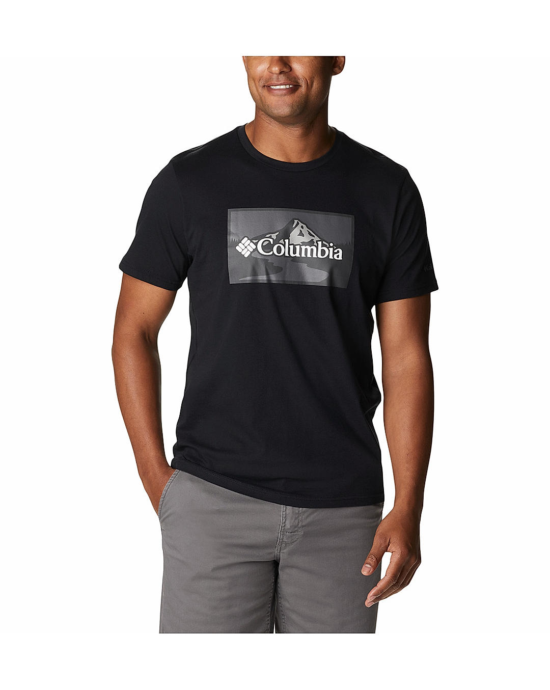 Columbia Mens Black Path Lake Graphic II Tshirt