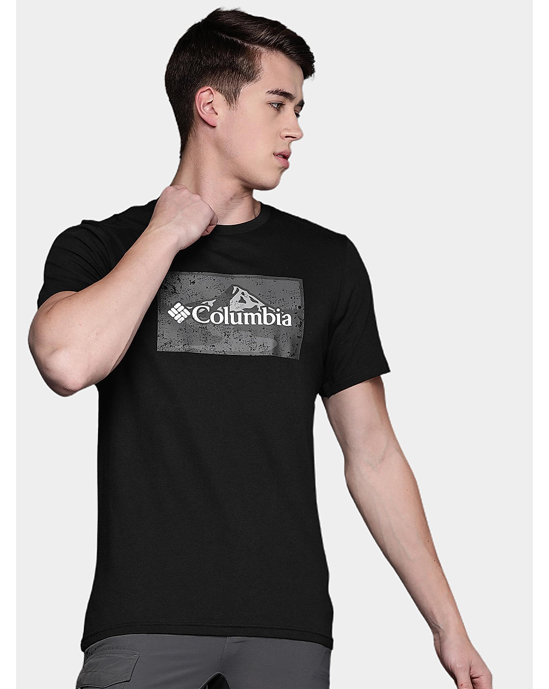 Columbia Mens Black Path Lake Graphic II Tshirt