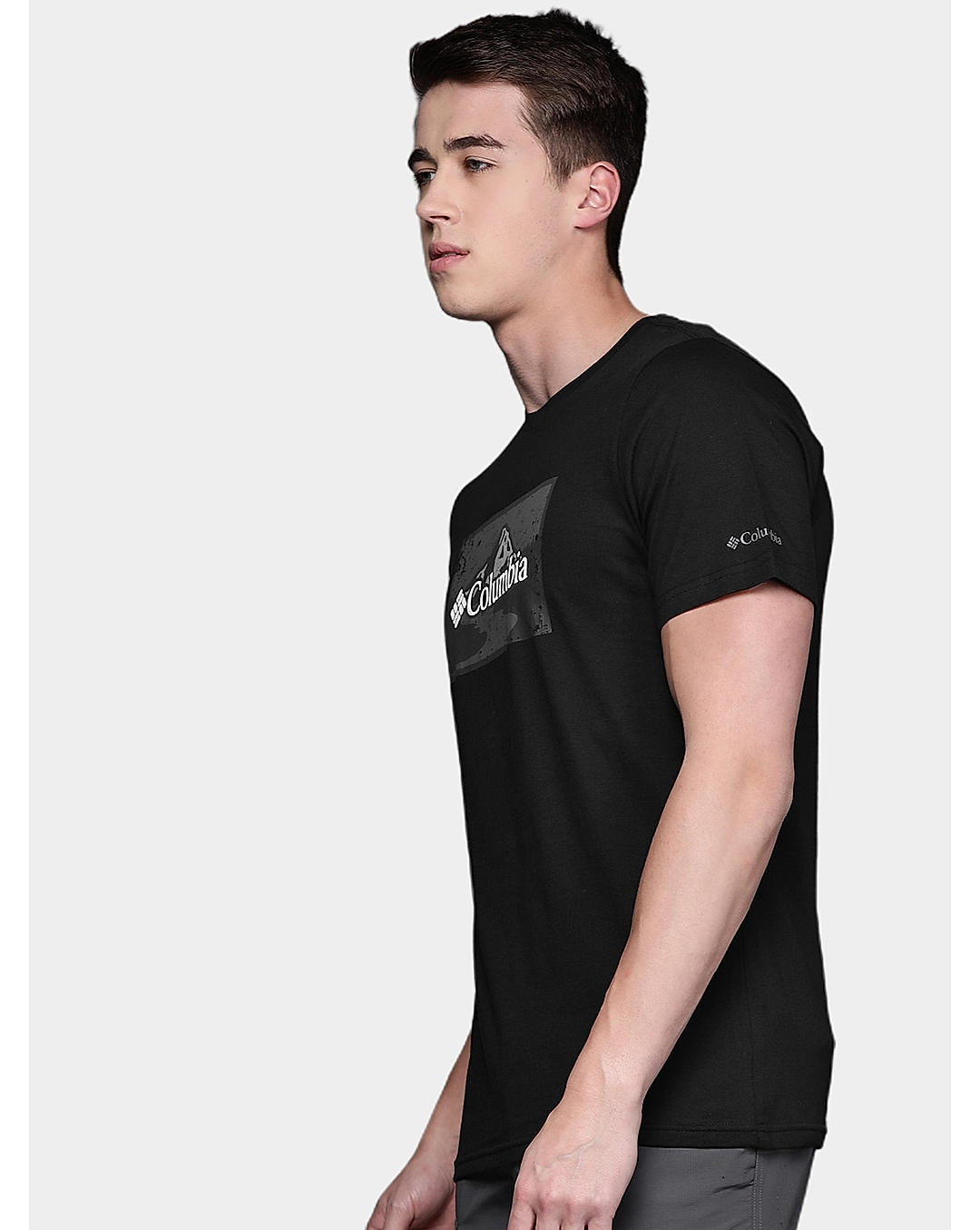 Columbia Mens Black Path Lake Graphic II Tshirt