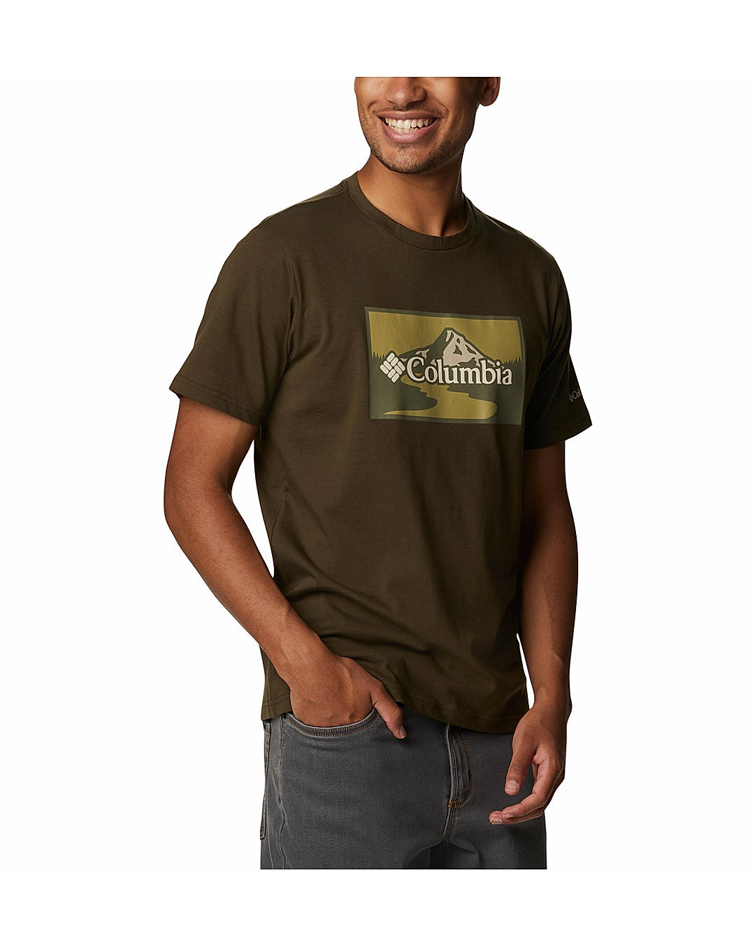 Columbia Mens Green Path Lake Graphic II Tshirt