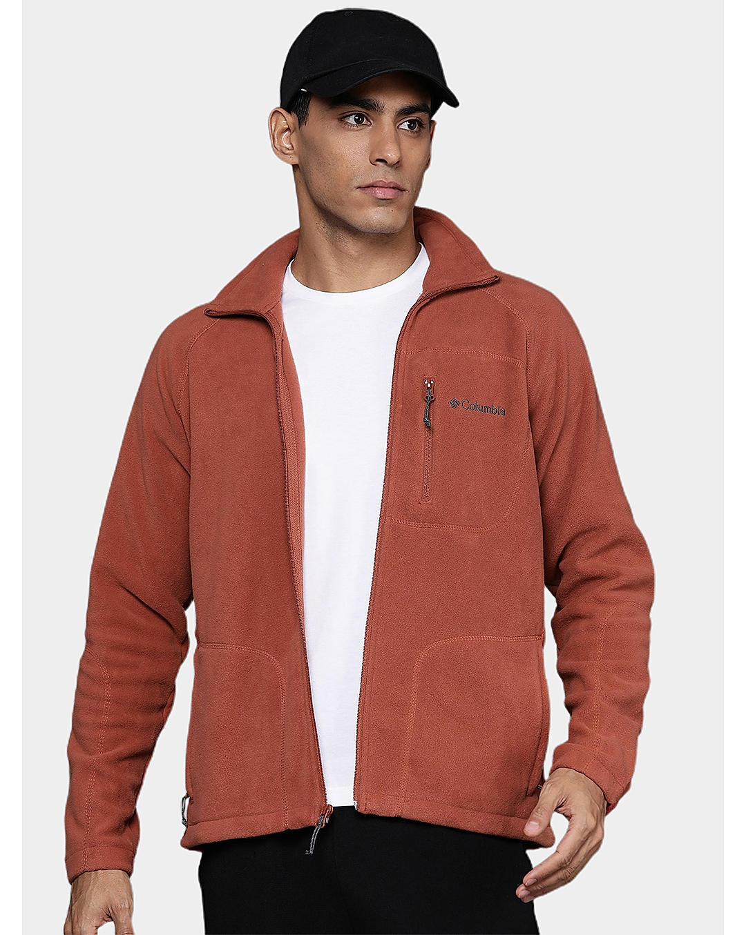Columbia Mens Orange Fast Trek II Full Zip Fleece Jacket