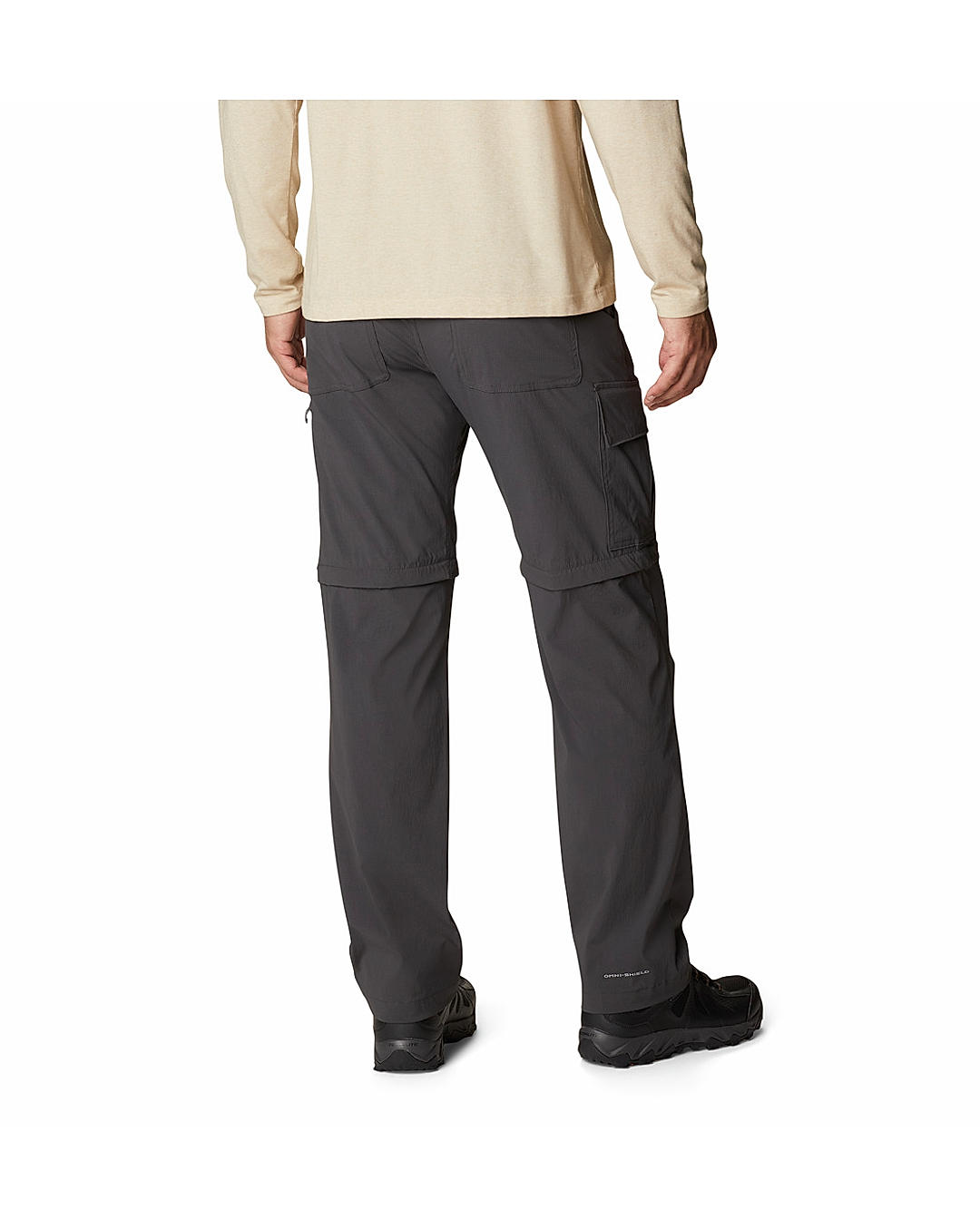Columbia Mens Grey Omni-Shield Newton Ridge II Convertible Pant