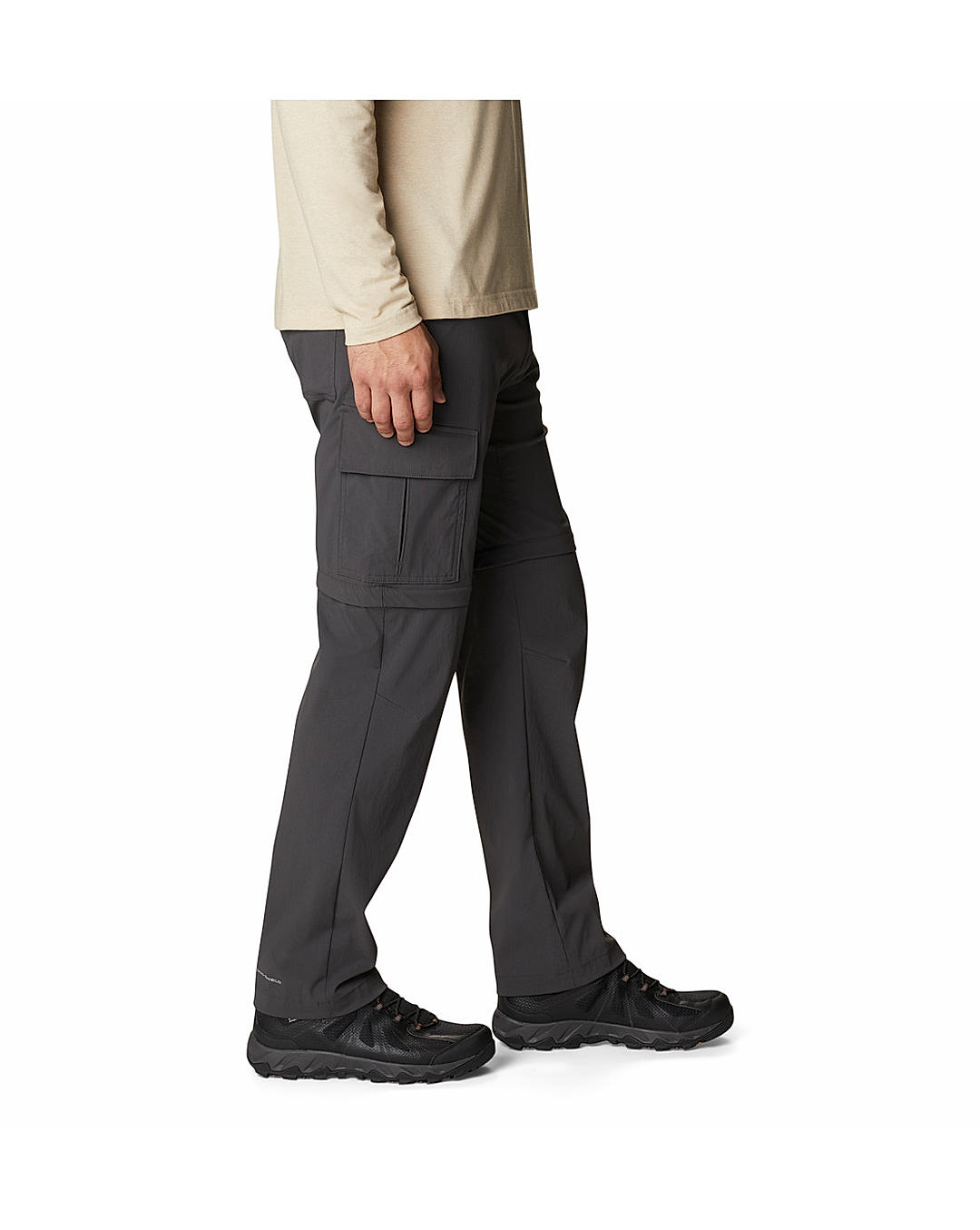 Columbia Mens Grey Omni-Shield Newton Ridge II Convertible Pant