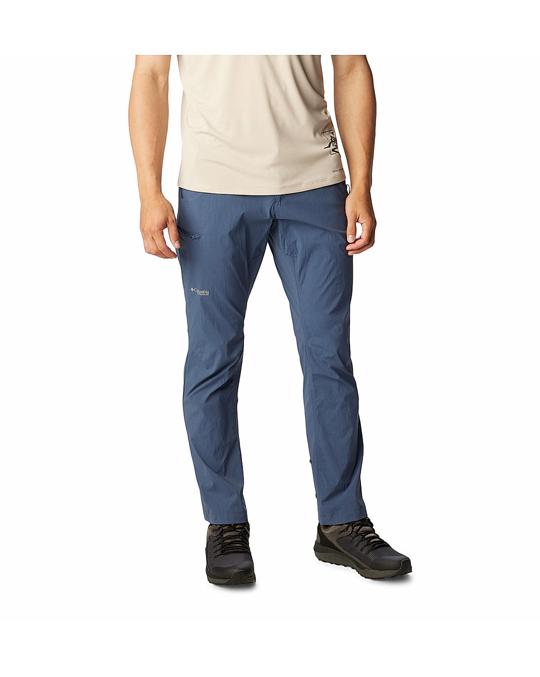 Columbia Mens Navy Omni-Shield Wanoga Lightweight Pant