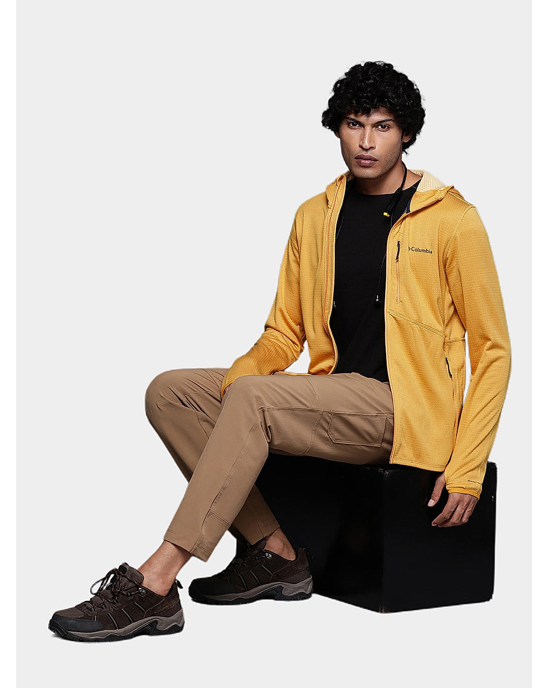Columbia Mens Yellow Omni-Wick Park View Full Zip Fleece Jacket