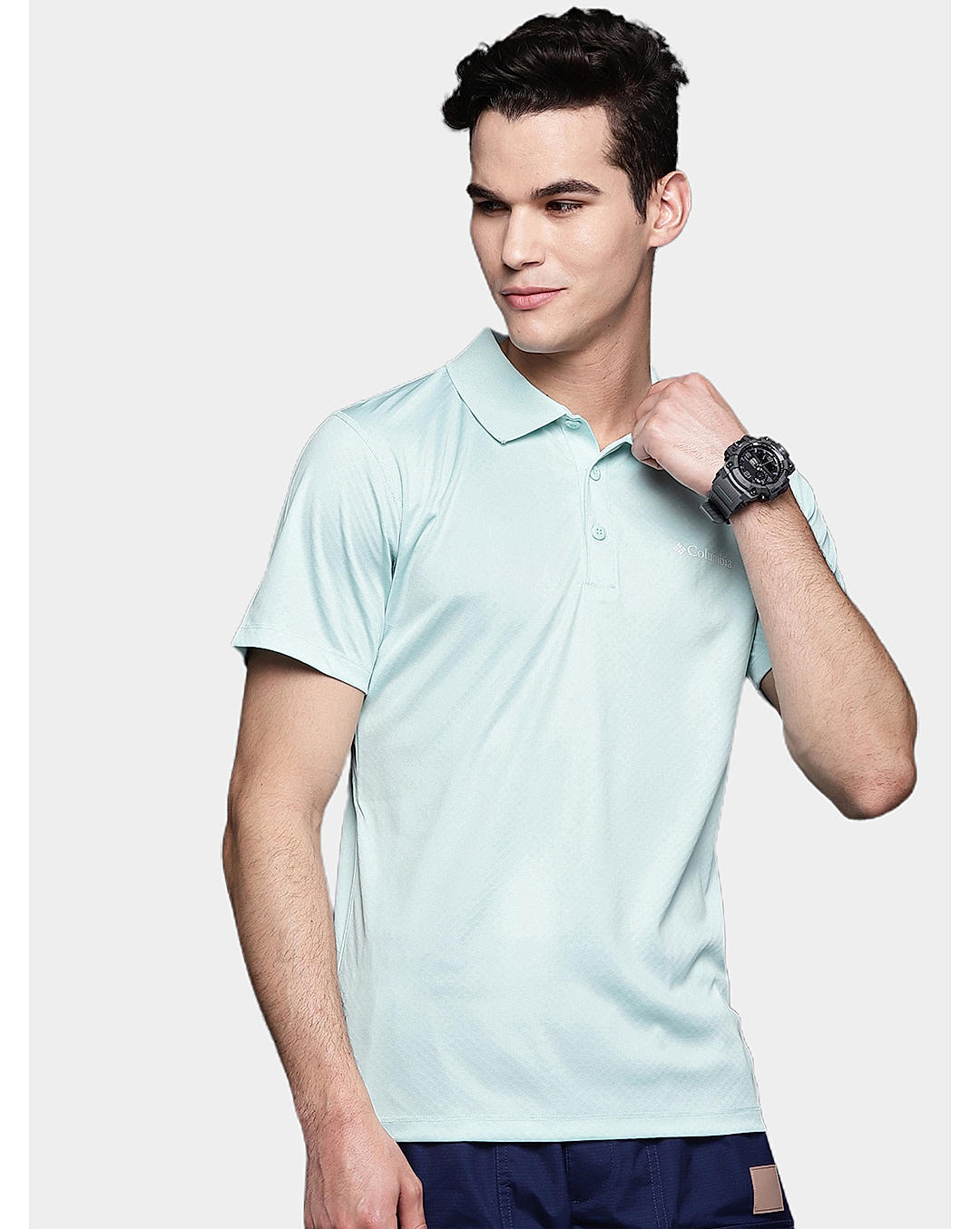 Columbia Mens Blue Omni-Freeze Zero Rules  Polo Tshirt