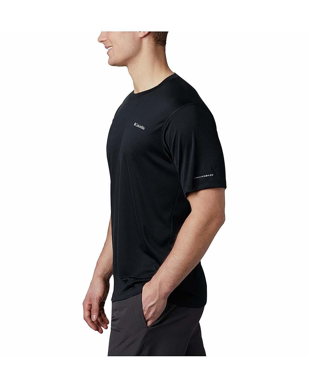 Columbia Mens Black Omni-Freeze Zero Rules Short Sleeve Tshirt