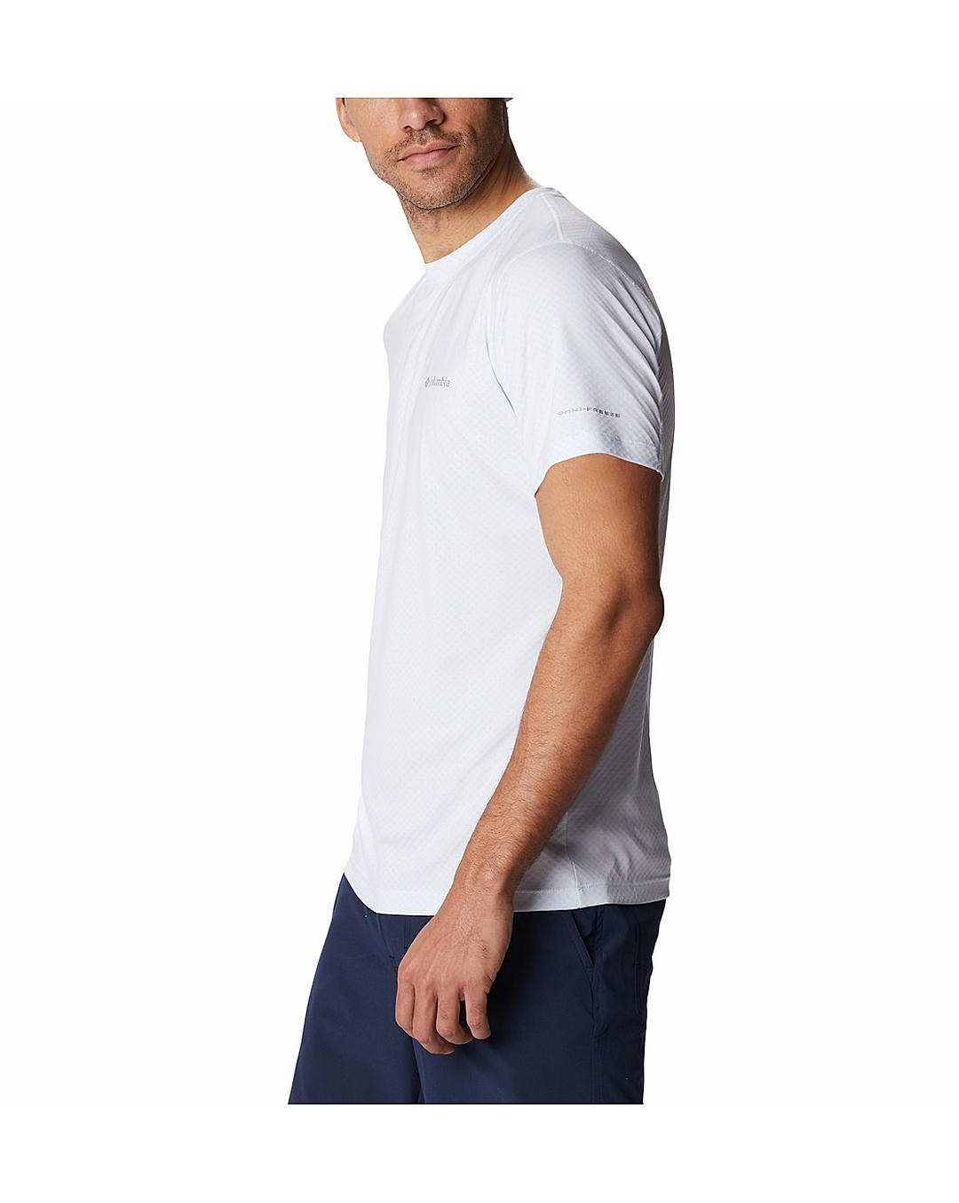 Columbia Mens White Omni-Freeze Zero Rules Short Sleeve Tshirt