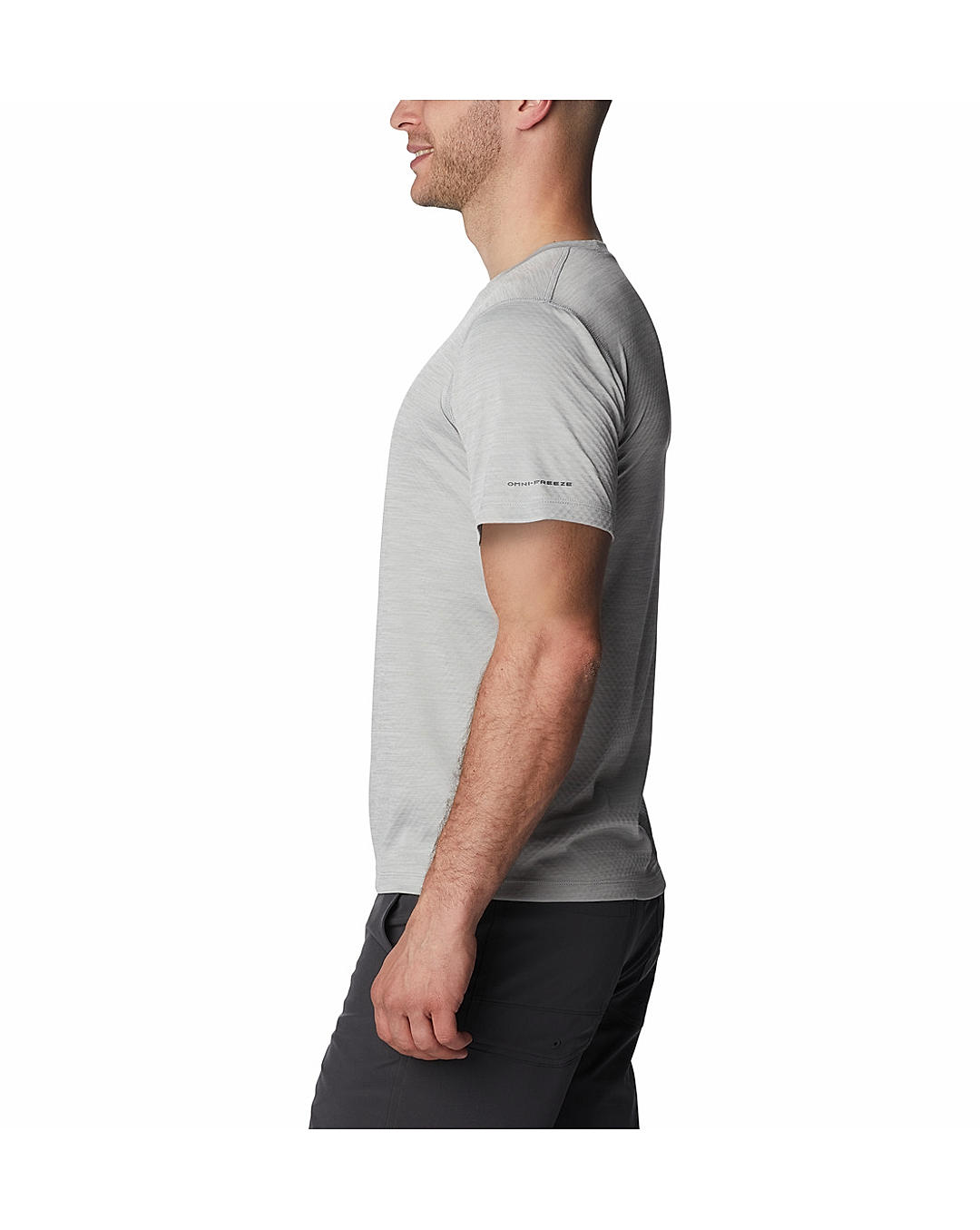 Columbia Mens Grey Omni-Freeze Zero Rules Short Sleeve Graphic Tshirt