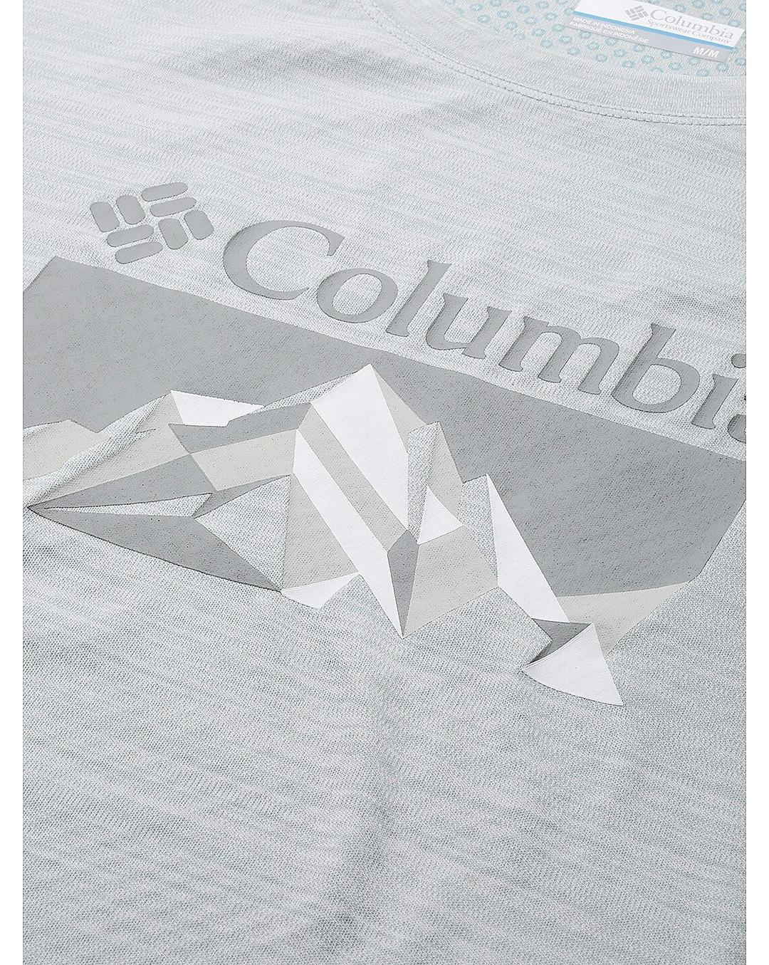 Columbia Mens Grey Omni-Freeze Zero Rules Short Sleeve Graphic Tshirt