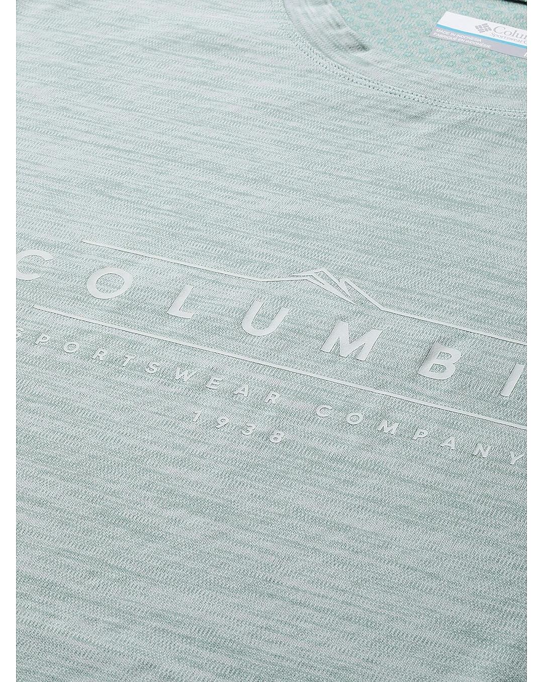 Columbia Mens Green Omni-Freeze Zero Rules Short Sleeve Graphic Tshirt