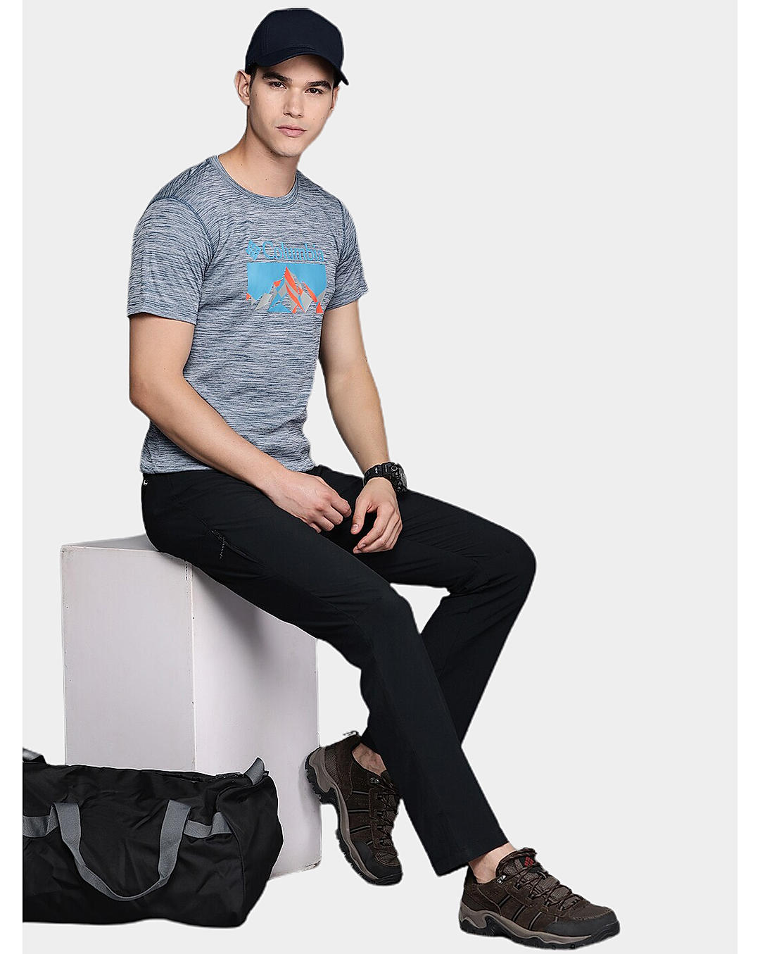 Columbia Mens Blue Omni-Freeze Zero Rules Short Sleeve Graphic Tshirt