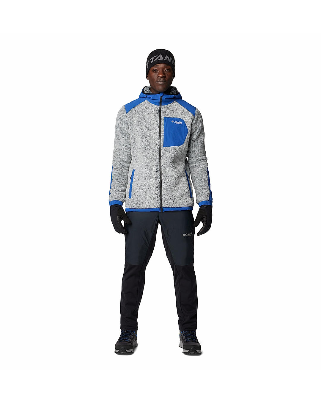 Columbia Mens Blue Omni-Heat Arctic Crest Sherpa Full Zip Fleece Jacket