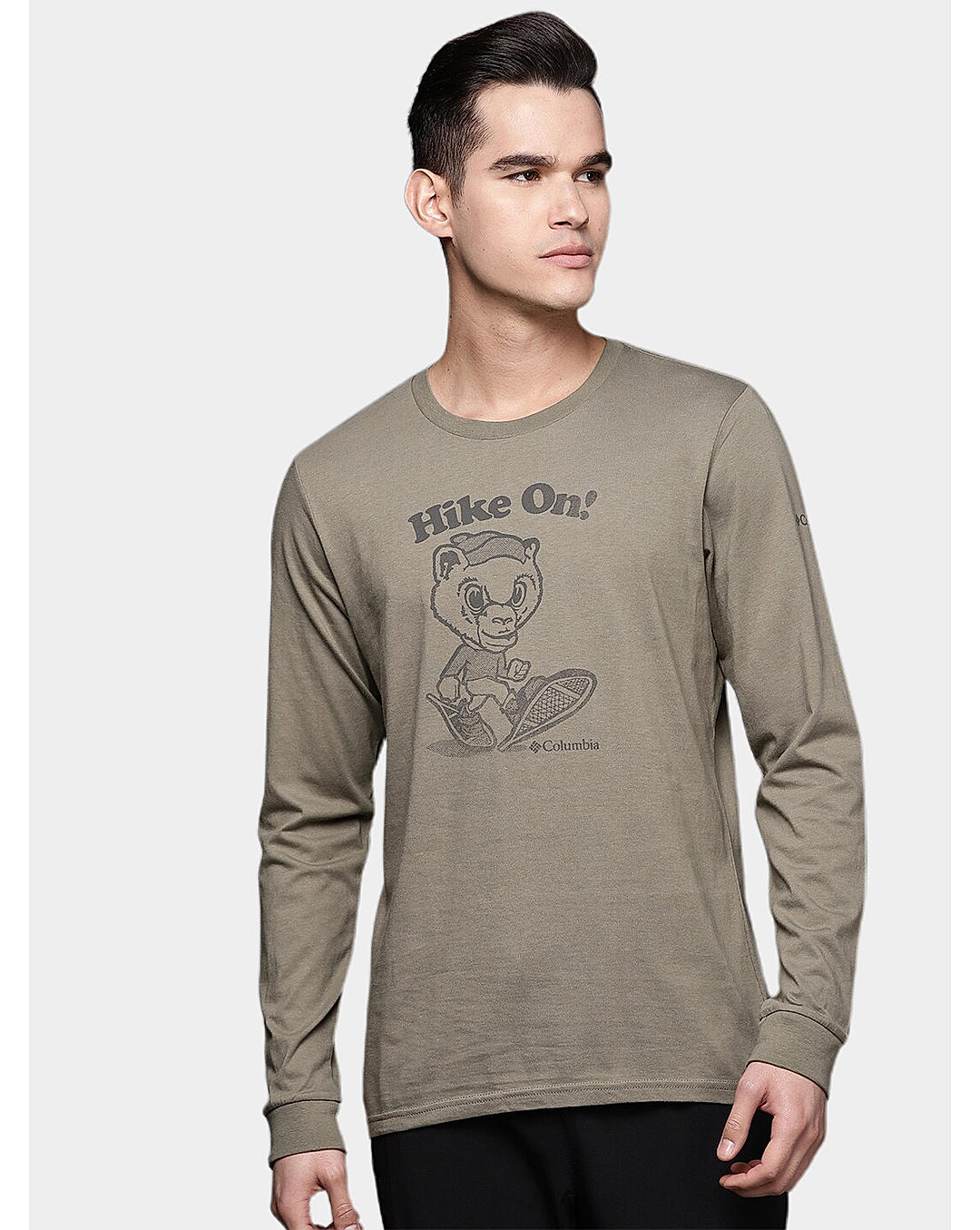 Columbia Mens Olive Apres Lifestyle Graphic Long Sleeve Tshirt