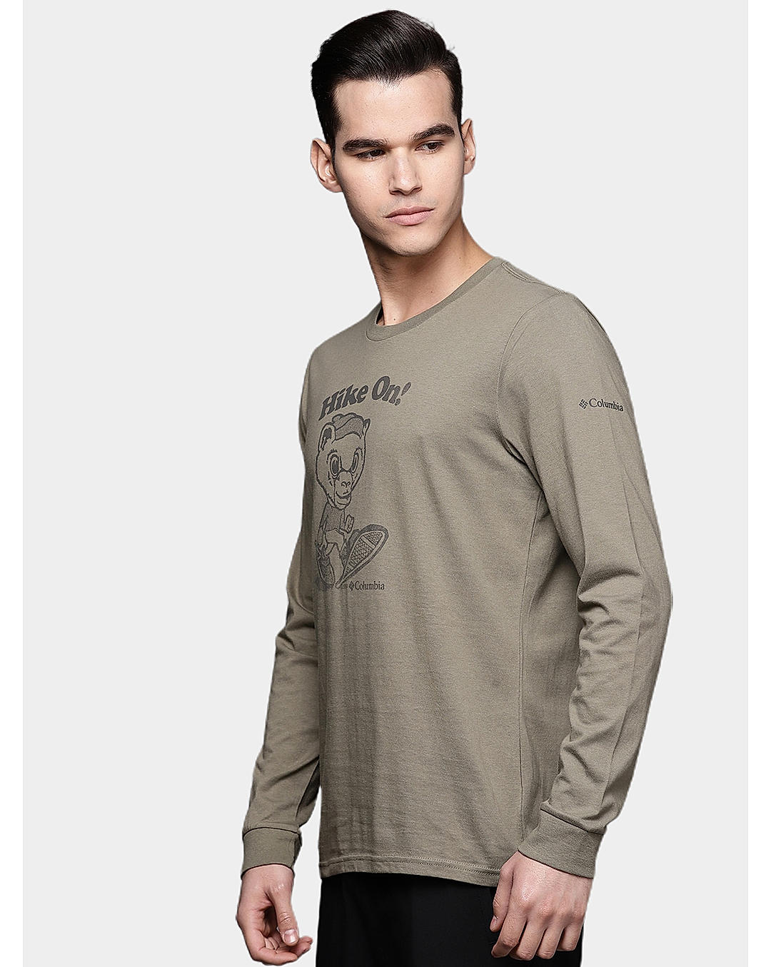 Columbia Mens Olive Apres Lifestyle Graphic Long Sleeve Tshirt