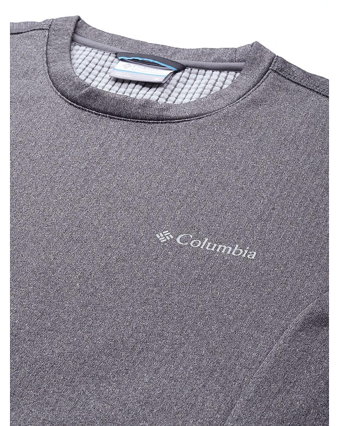 Columbia Mens Grey Omni-Wick Park View Crew Pullover
