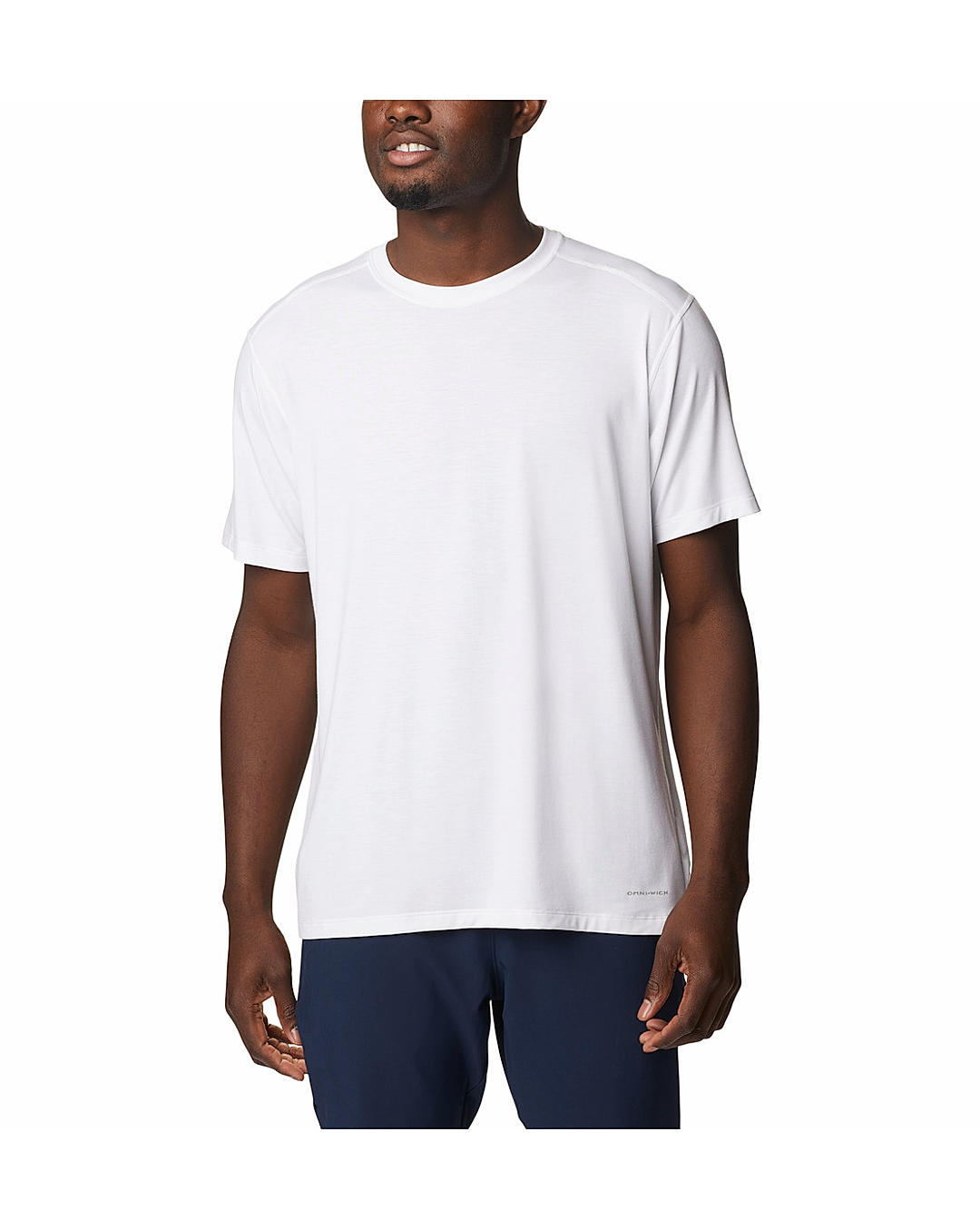 Columbia Mens White Omni-Wick M Endless Trail Running Tech Tshirt