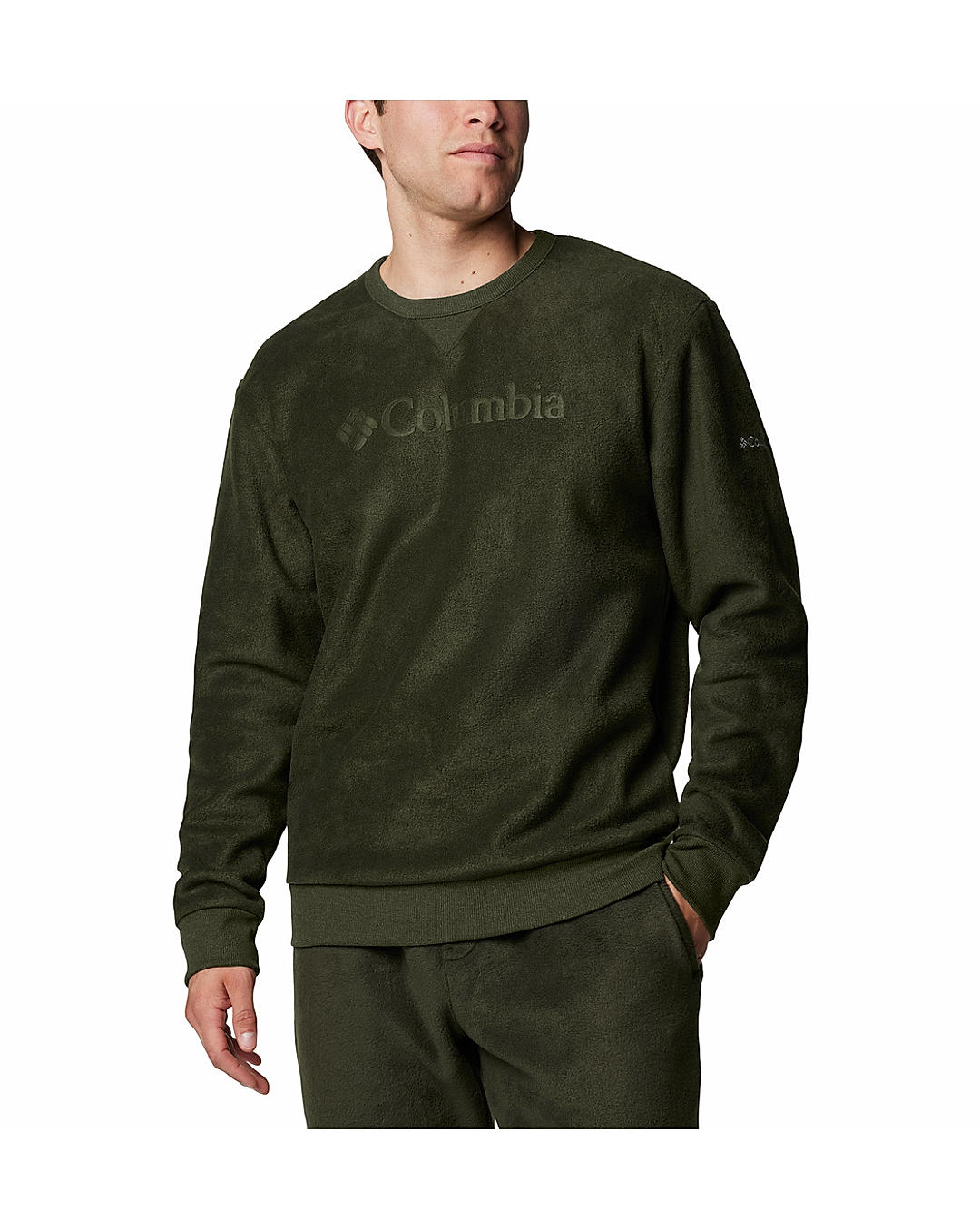 Columbia Mens Green Steens Mountain Crew 2.0 Pullover
