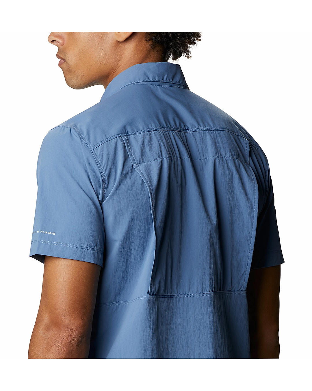 Columbia Mens Blue Omni-Wick Newton Ridge Short Sleeve Shirt