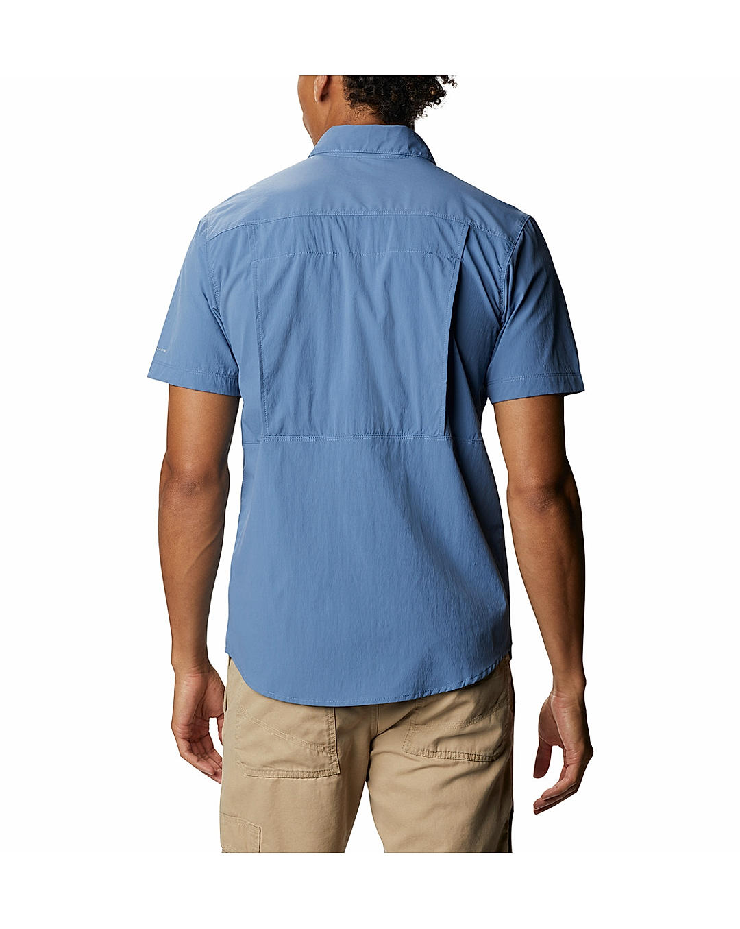 Columbia Mens Blue Omni-Wick Newton Ridge Short Sleeve Shirt