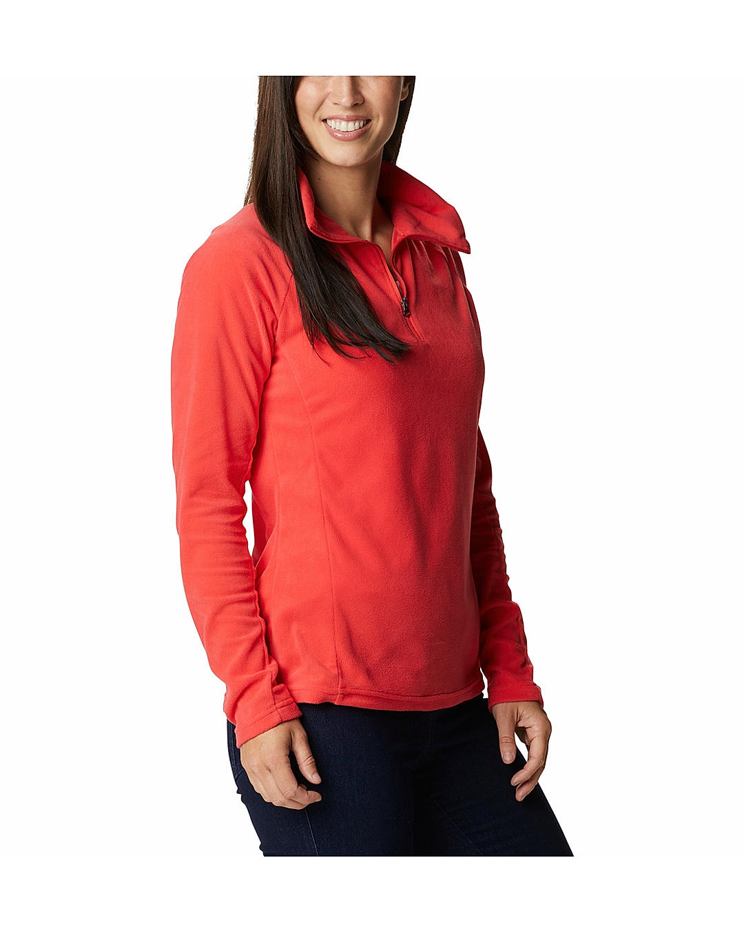 Columbia Womens Red Glacial IV Half Zip Pullover
