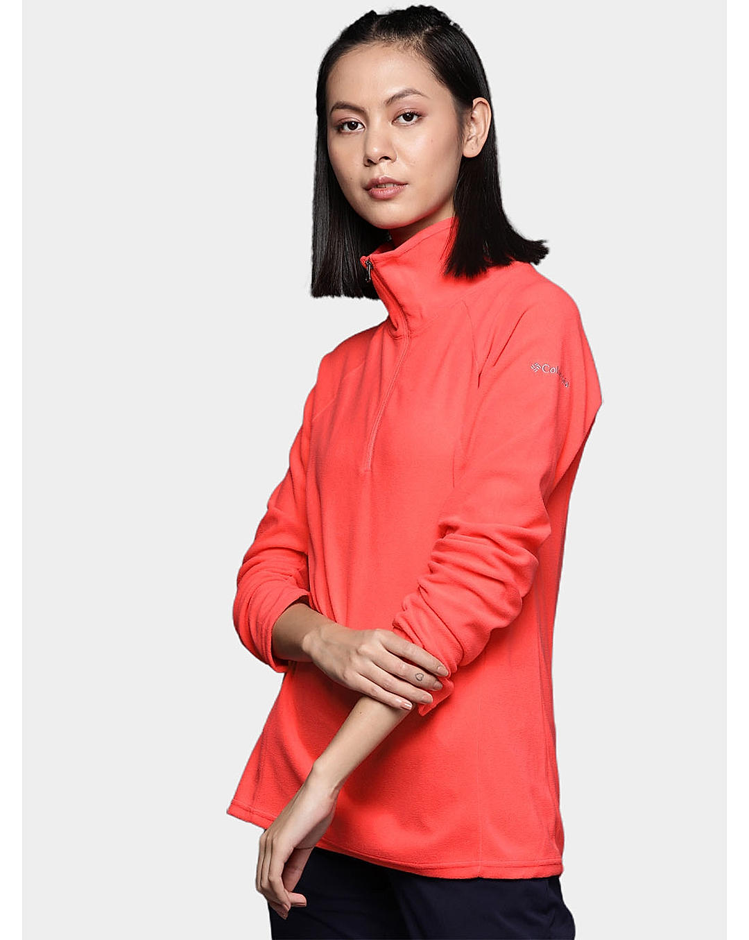 Columbia Womens Red Glacial IV Half Zip Pullover